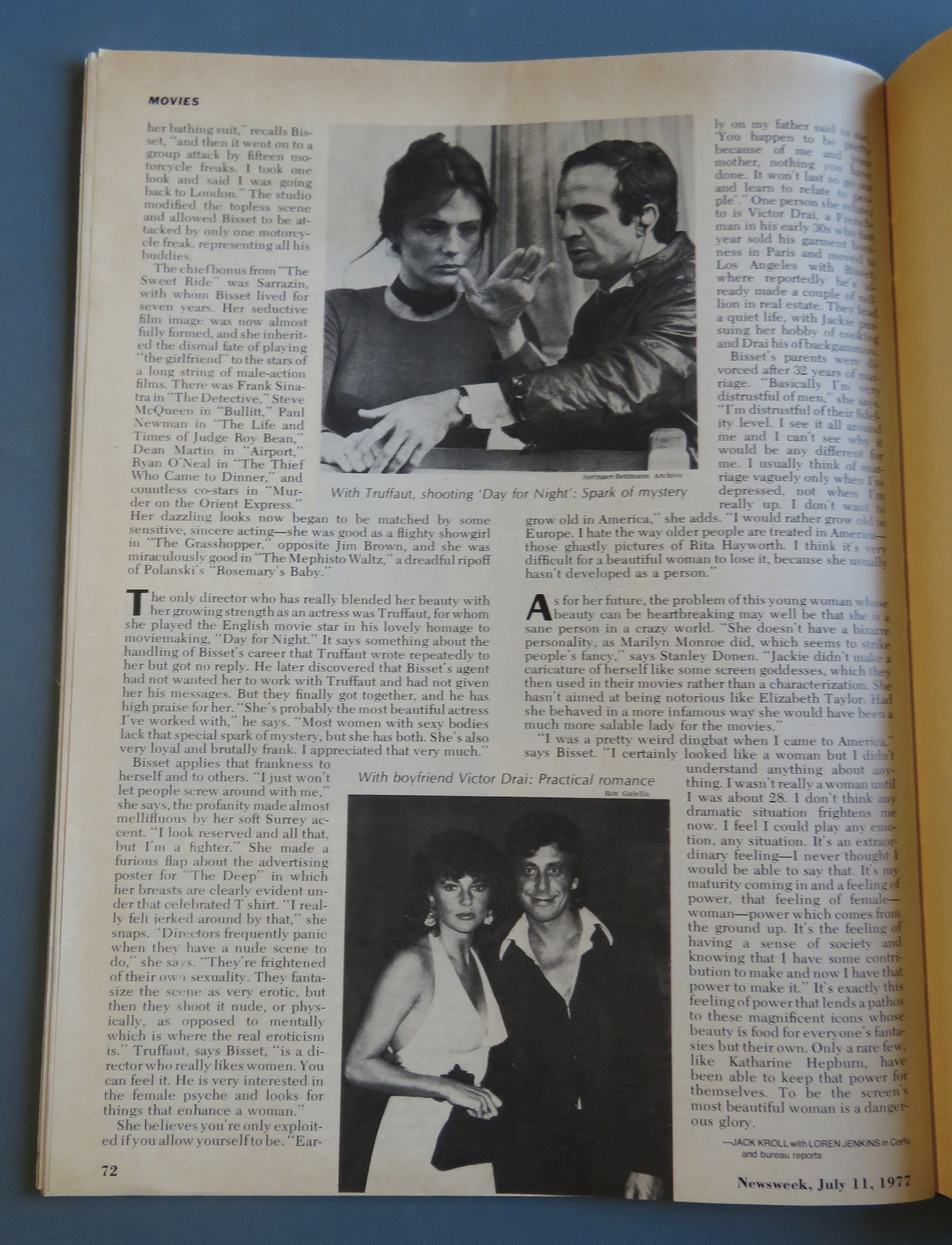 Newsweek Magazine-July 11, 1977-Jacqueline Bisset