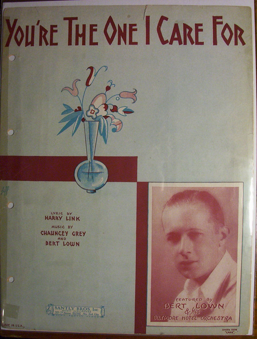 Sheet Music For 1930 You're The One I Care For