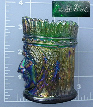 Carnival Glass Native Ameerican Toothpick Joe St Clair