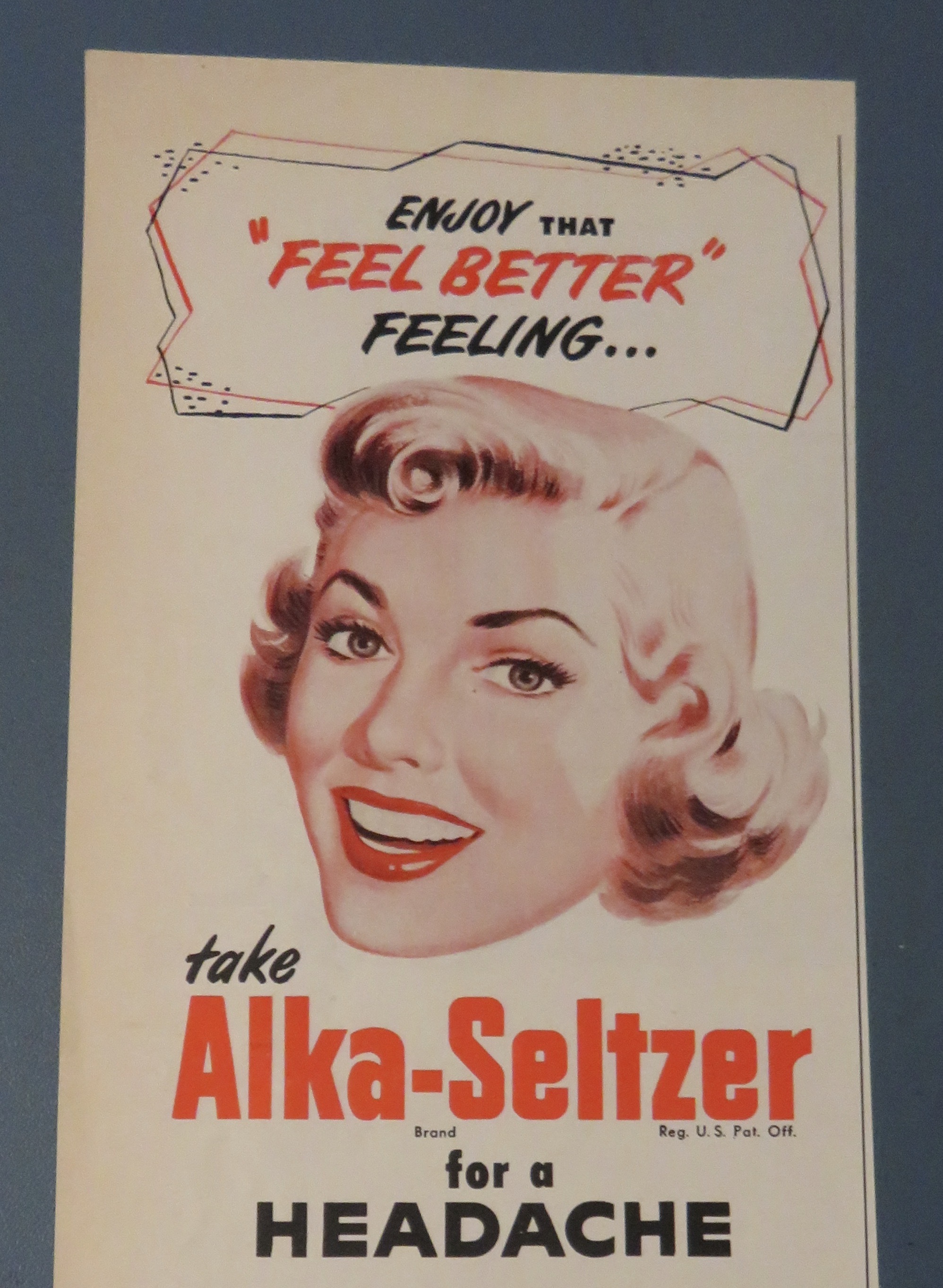 1953 Alka Seltzer with Woman Smiling