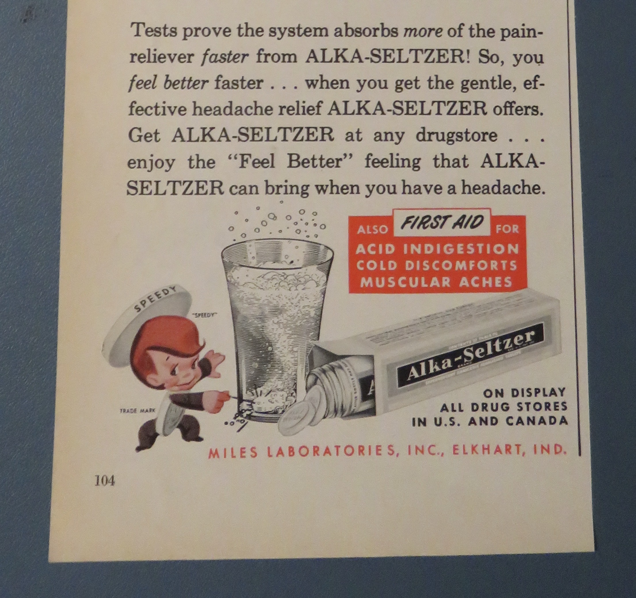 1953 Alka Seltzer with Woman Smiling