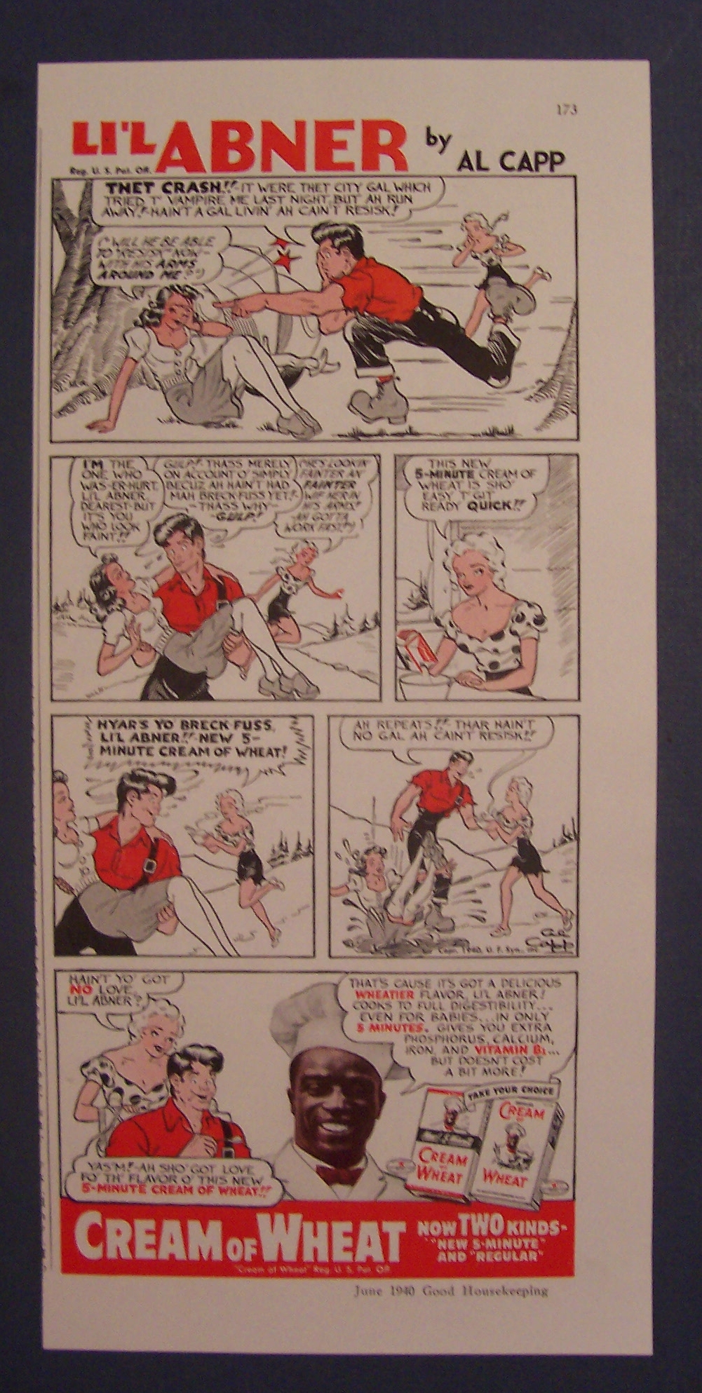 1940  Cream  Of  Wheat  Cereal  with  Lil'  Abner