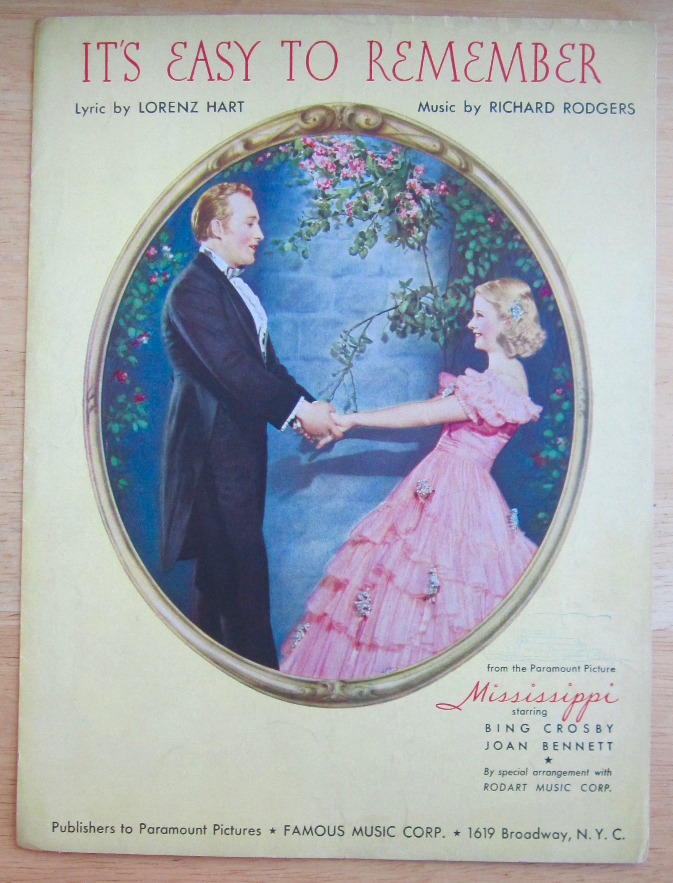 Sheet Music For 1935 It's Easy To Remember