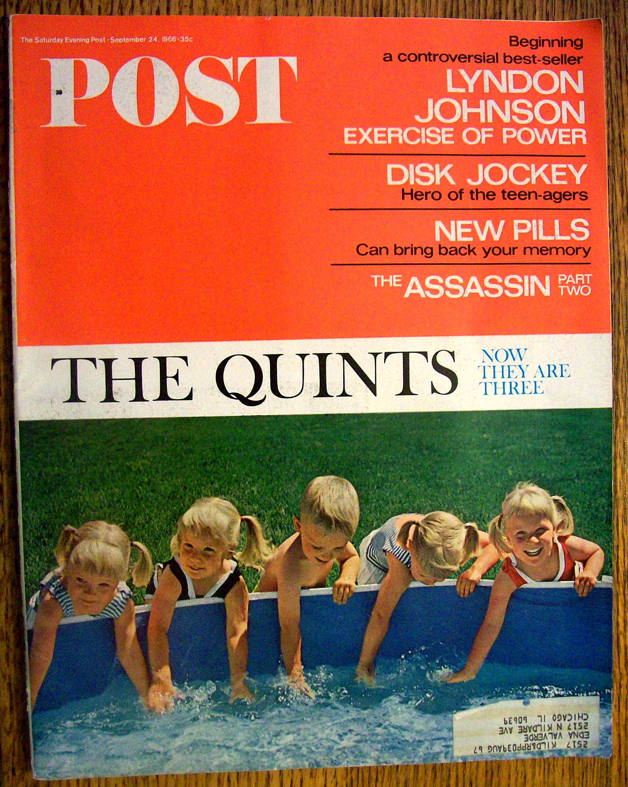 Saturday Evening Post Magazine-Sept 24, 1966-The Quints