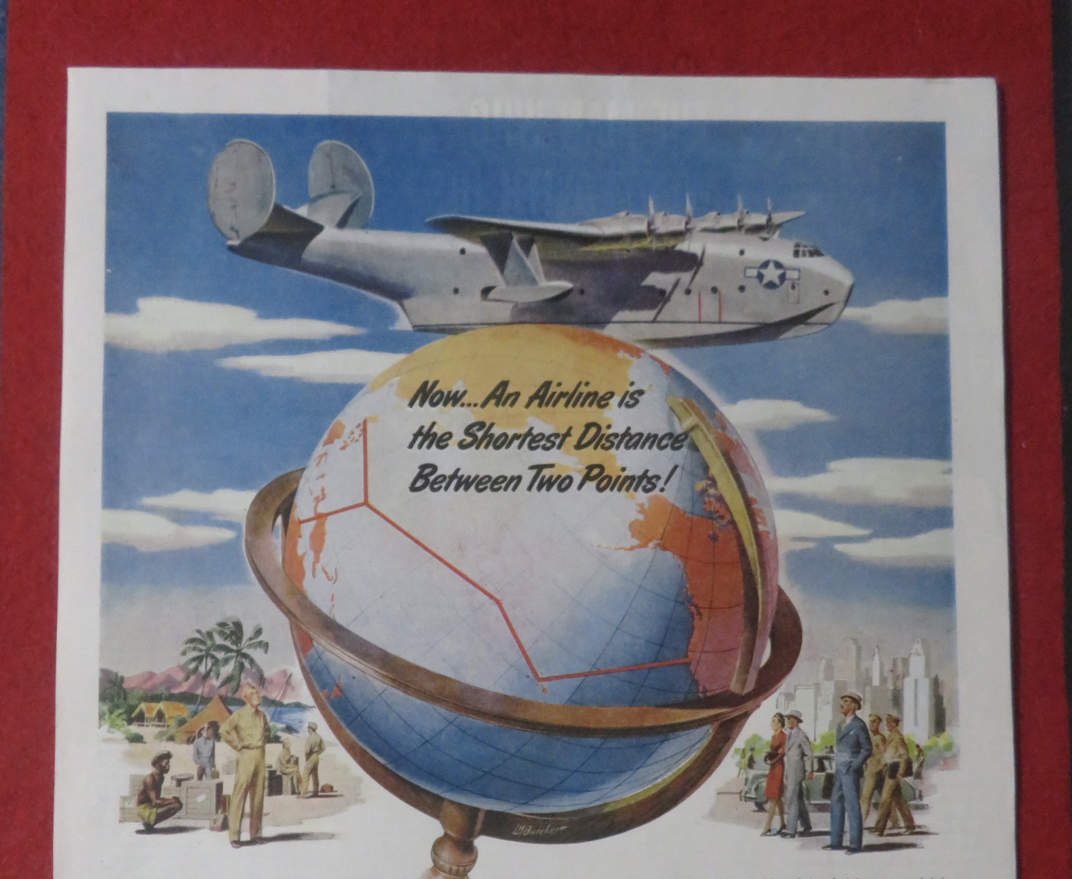1948 Martin Aircraft with Airplane & Globe