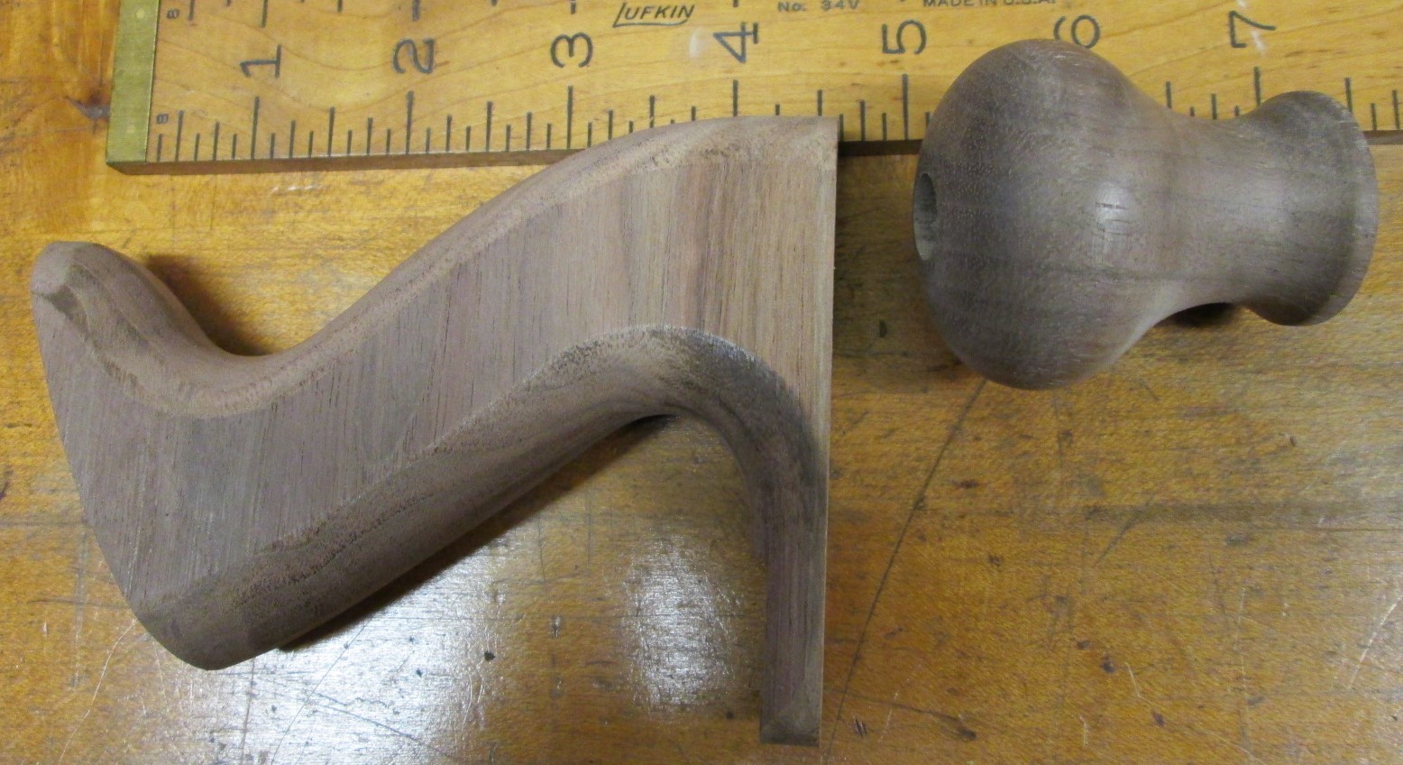 Stanley Plane Handle/Tote & Short Knob No. 5, 6, 7, 8 Walnut Replacement