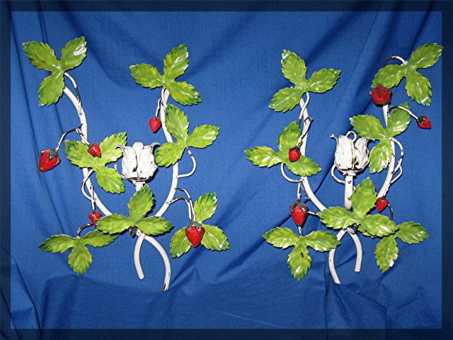 Metal Strawberry Candle Wall Candle Holders