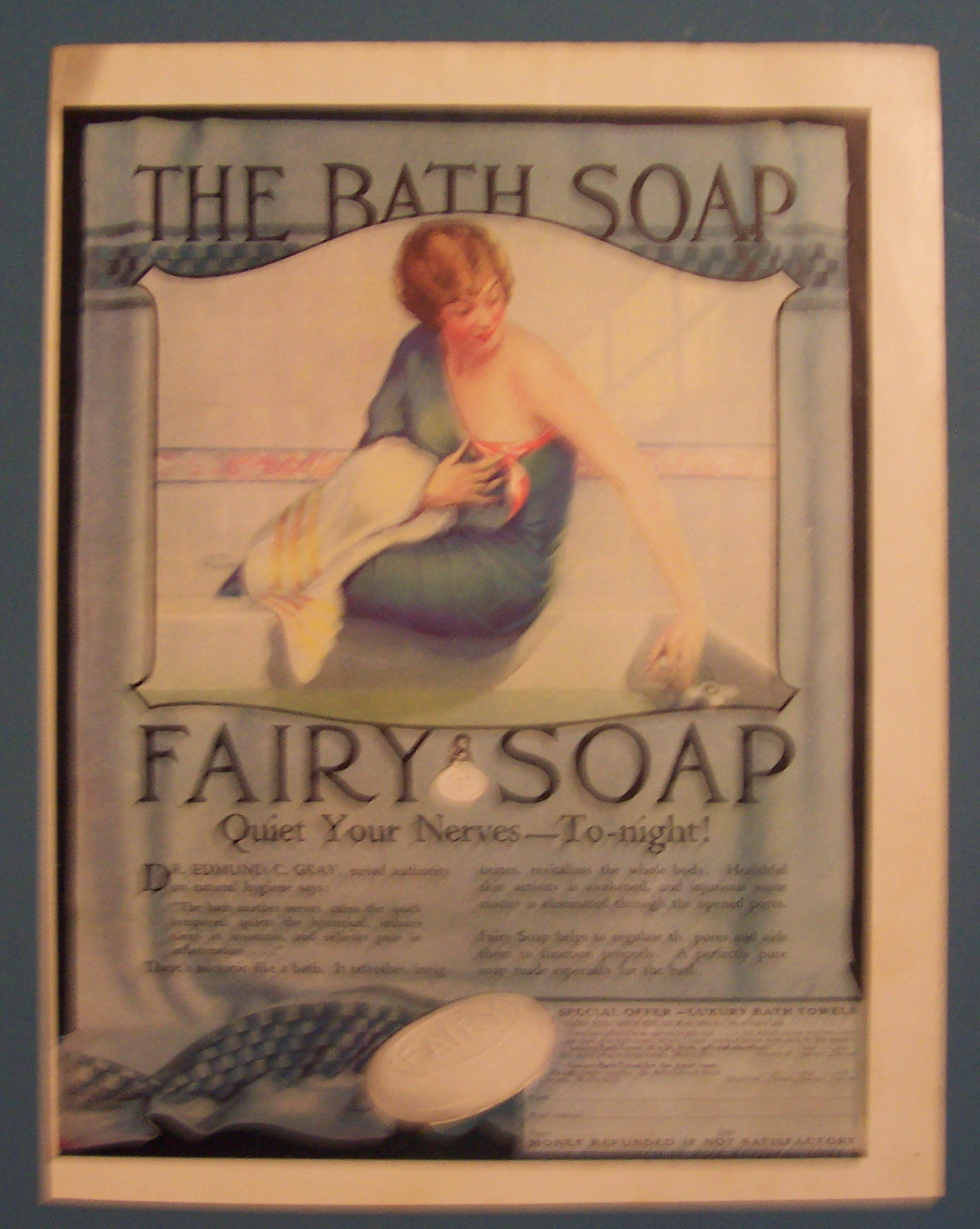 1924 Fairy Soap with Woman Running A Bath