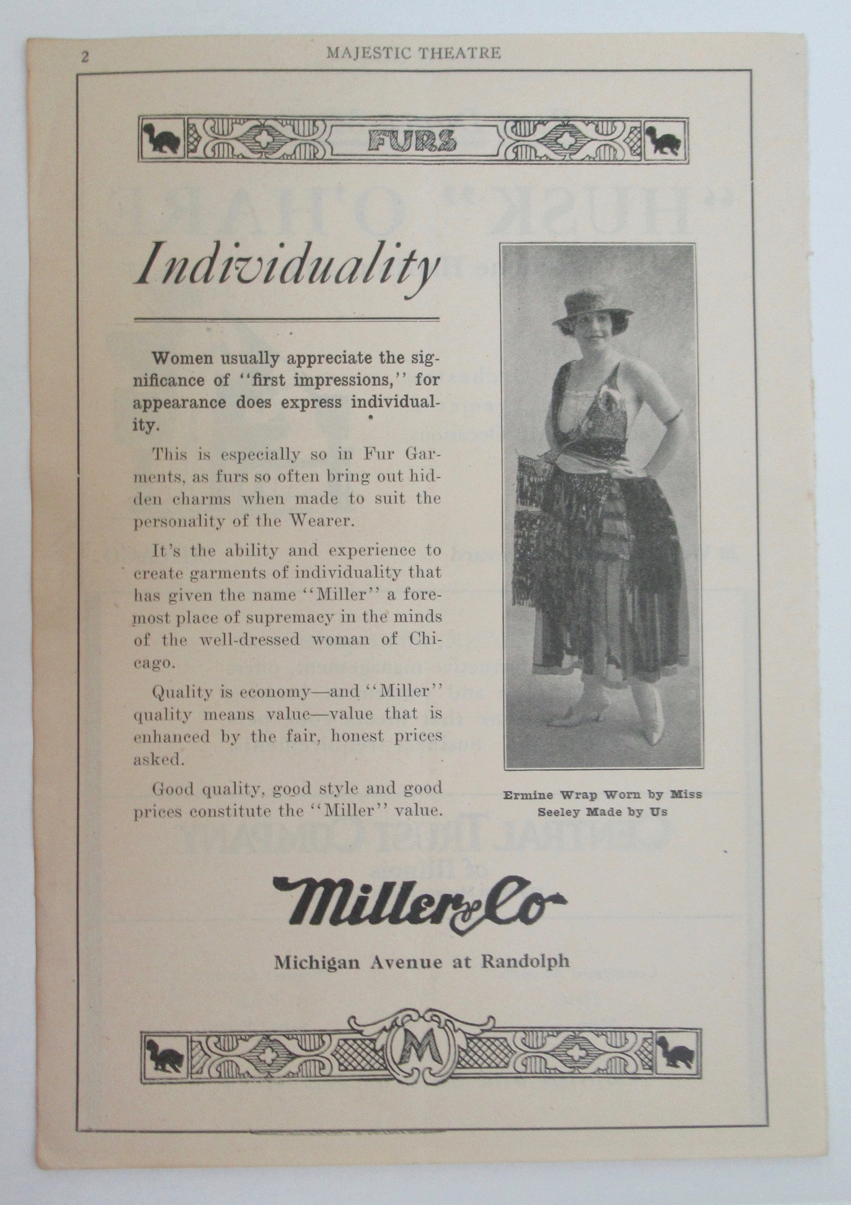 1920's Miller & Company with Individuality