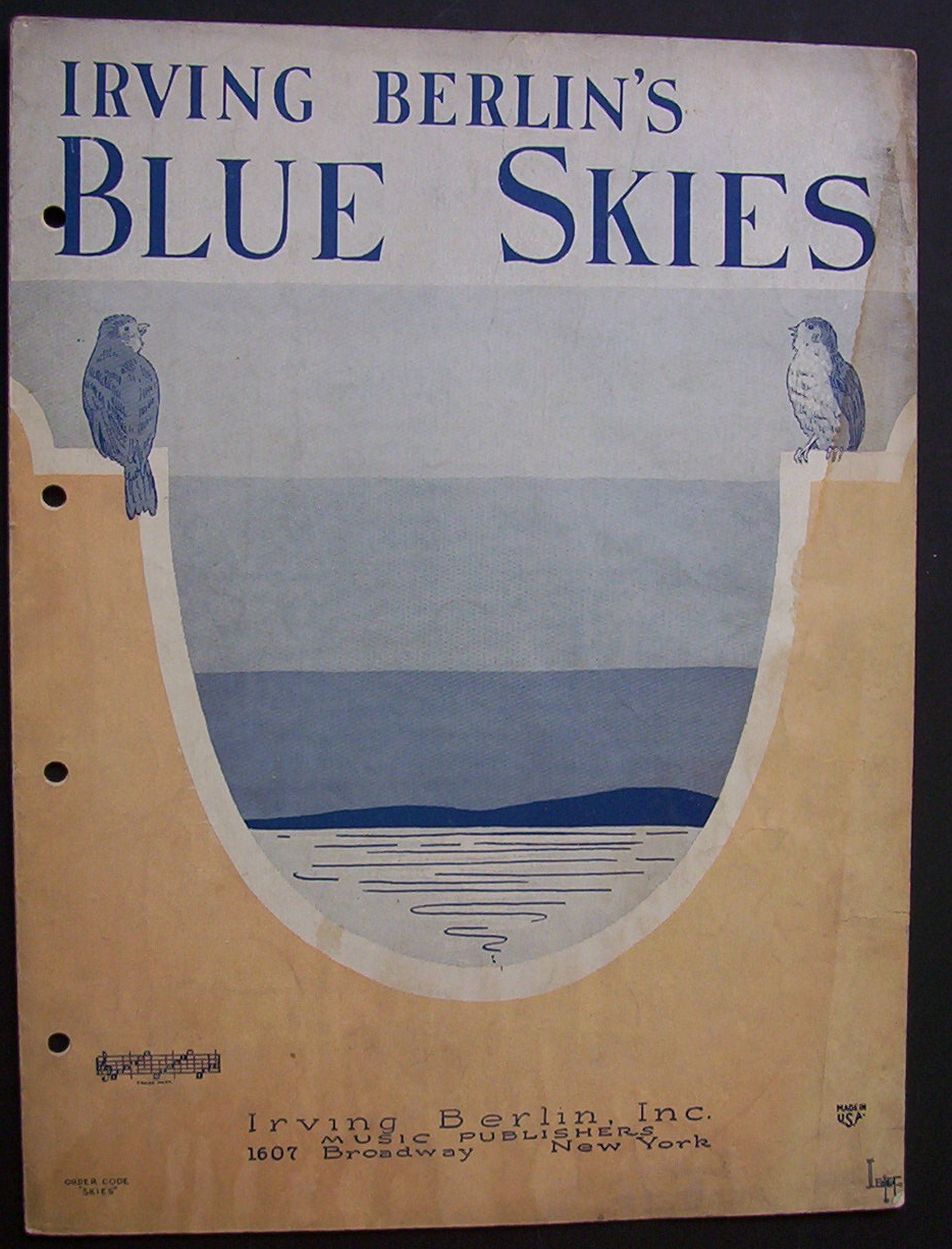 1927 Irving Berlin's Blue Skies Sheet Music