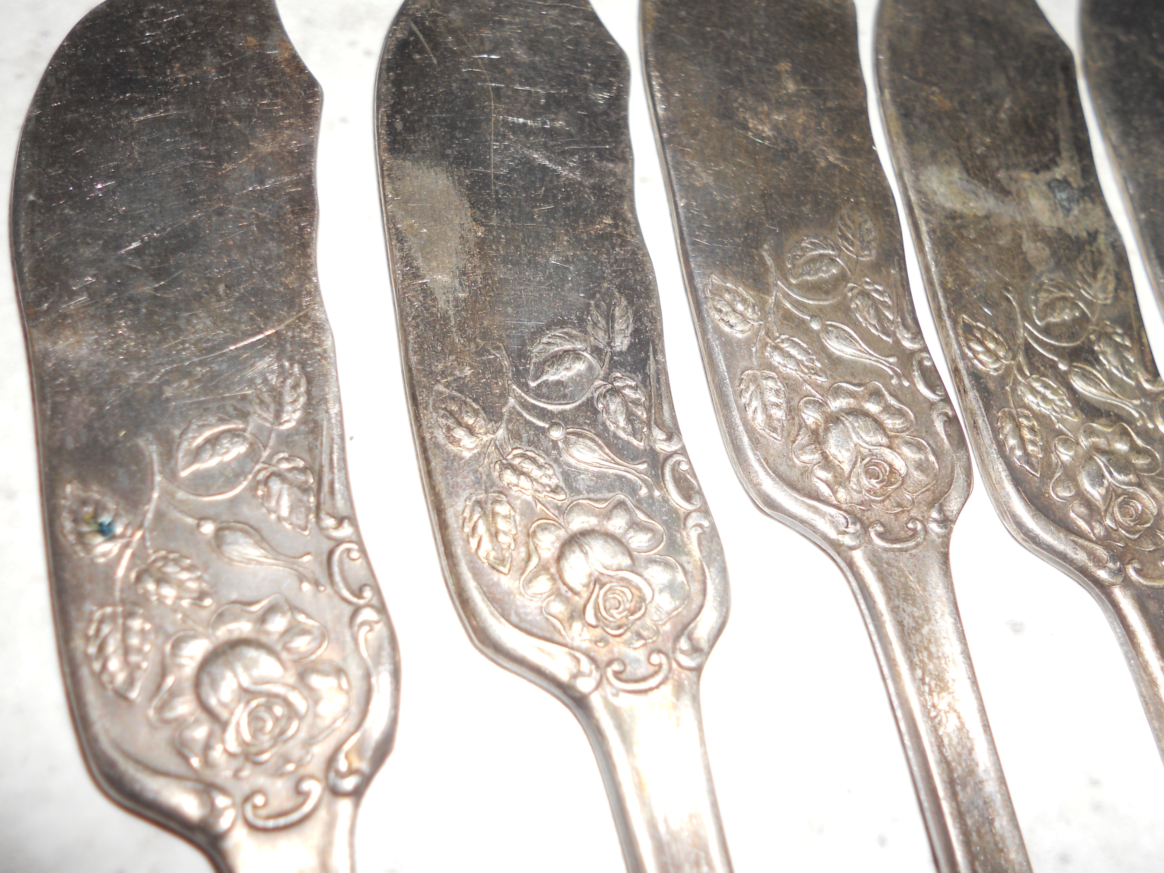 Butter Knives Set of 6 R C Co Silver Plate