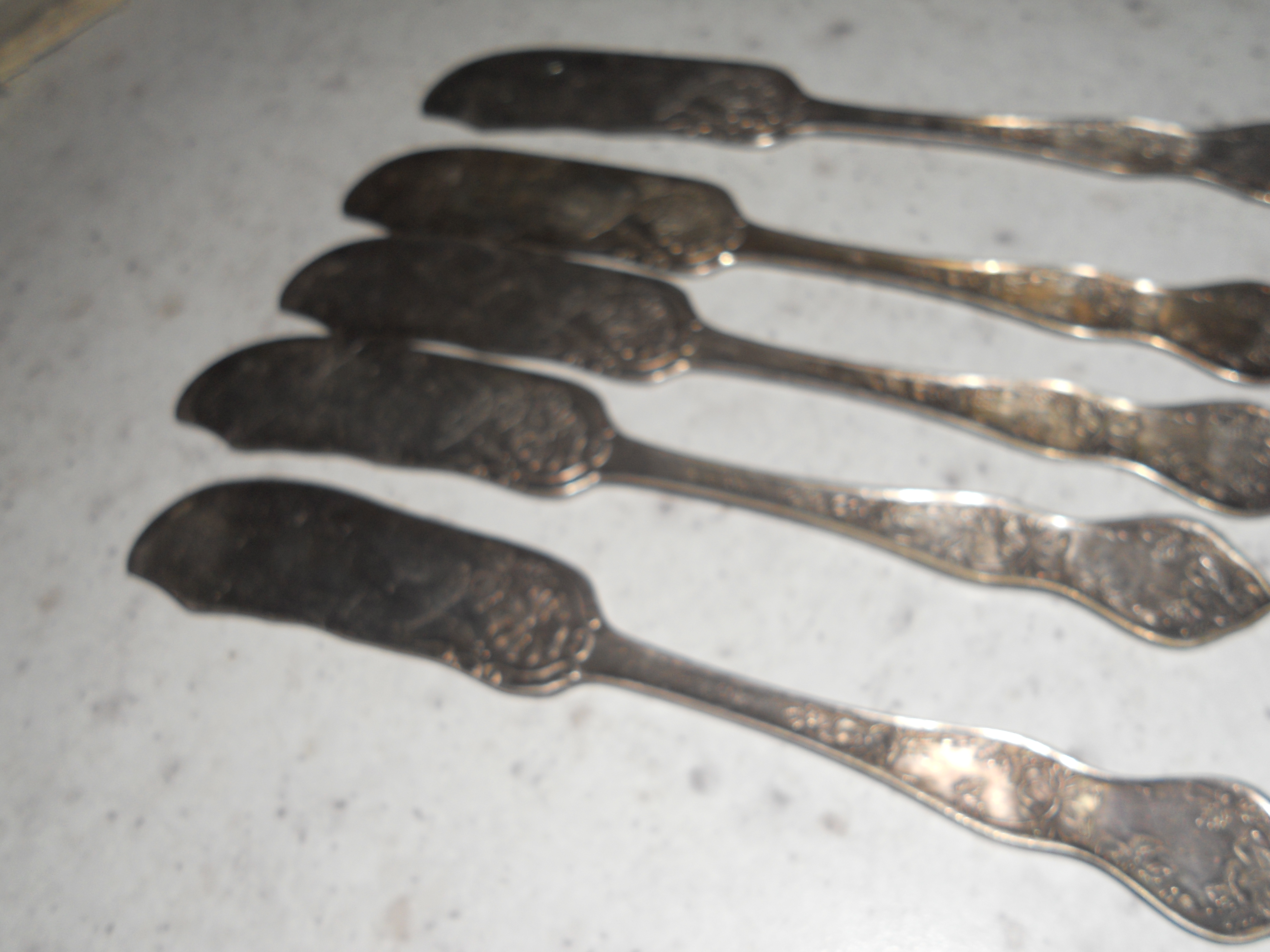 Butter Knives Set of 6 R C Co Silver Plate