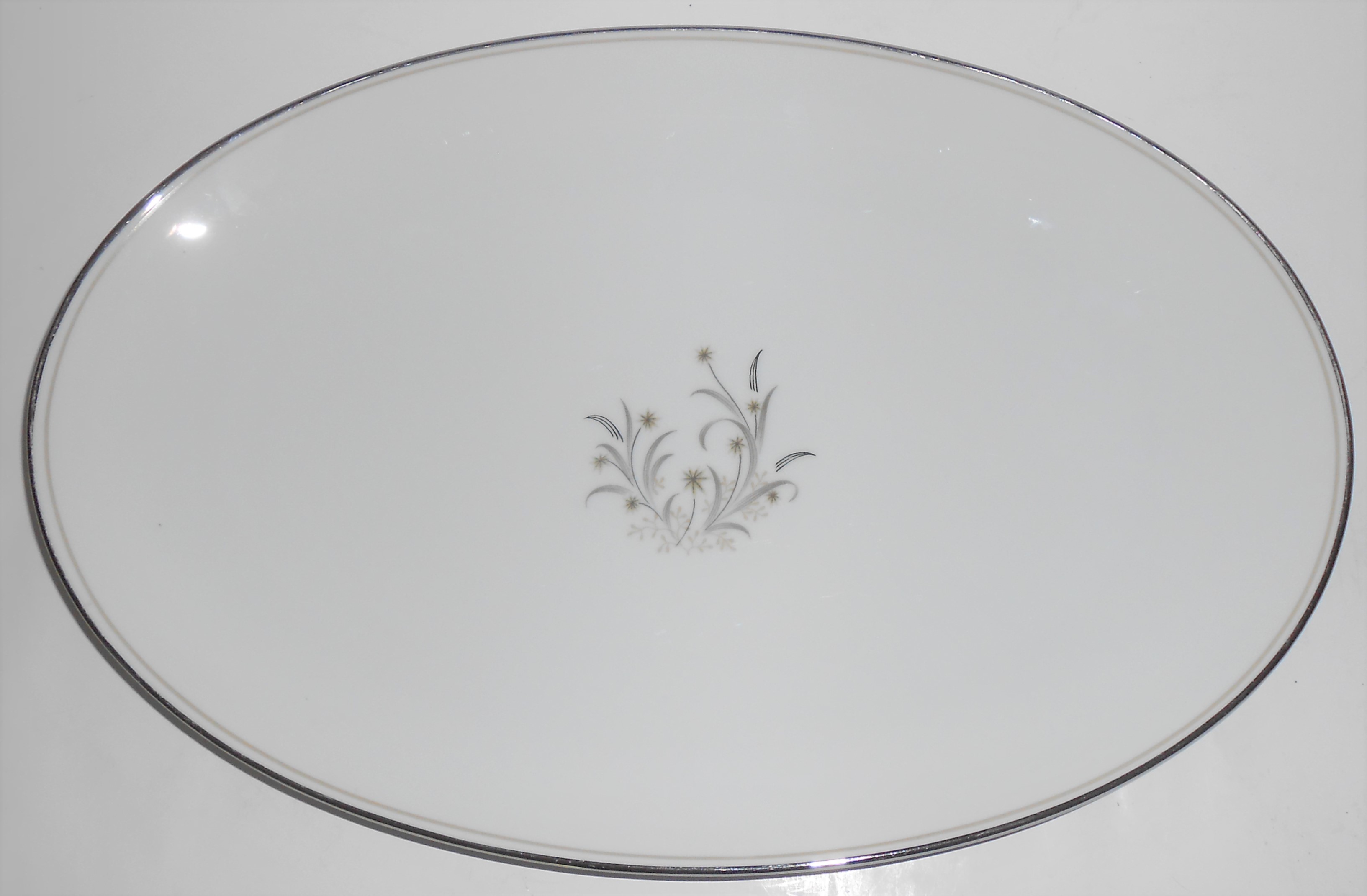 Noritake Porcelain China 5772 Ardis Platinum Platter