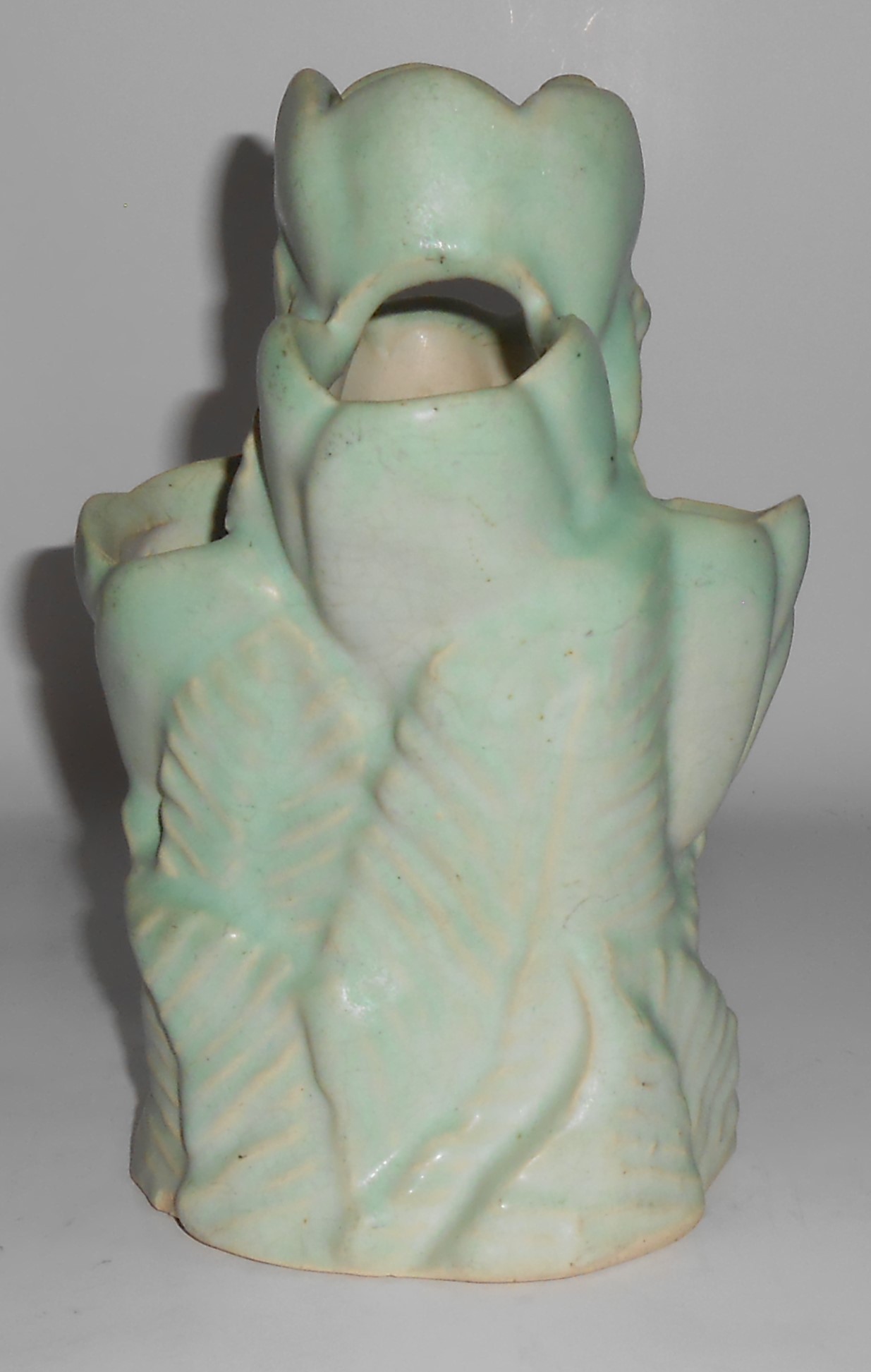 Niloak Art Pottery Green/White Strawberry Jar