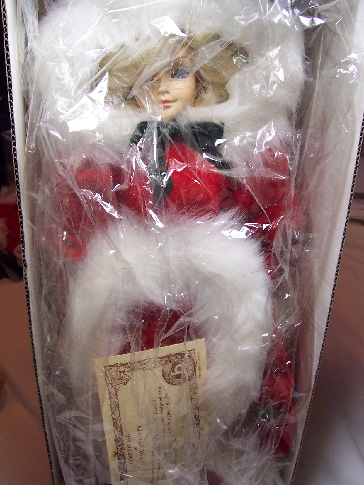 Miss Santa Brinns 1997 Porcelain Doll MIB