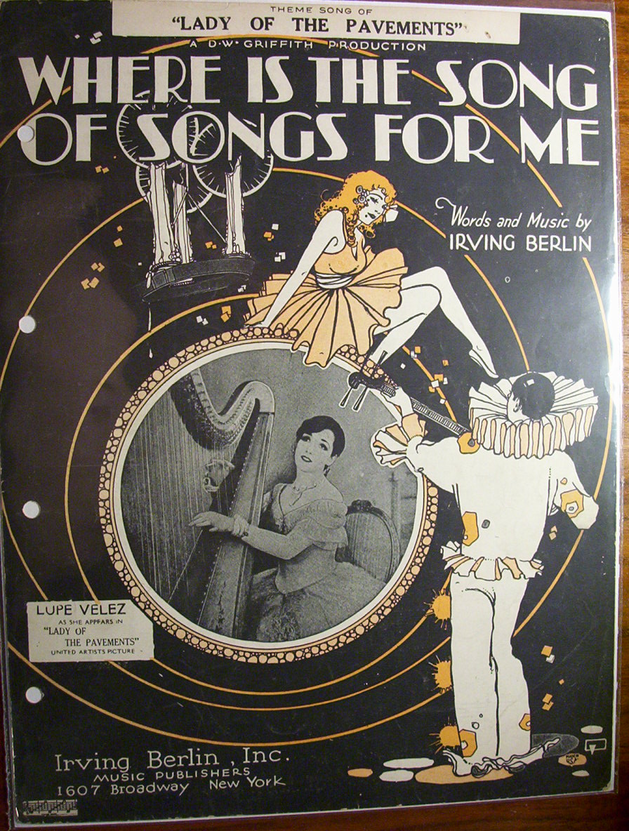 Sheet Music For 1928 Where Is The Song Of Songs For Me