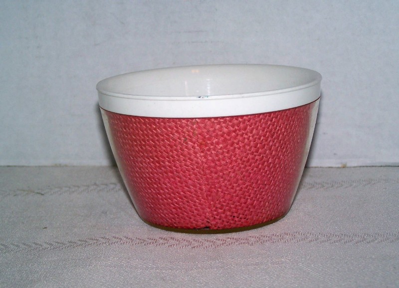 THERMAL WARE STRAW WEAVE 3 BOWLS