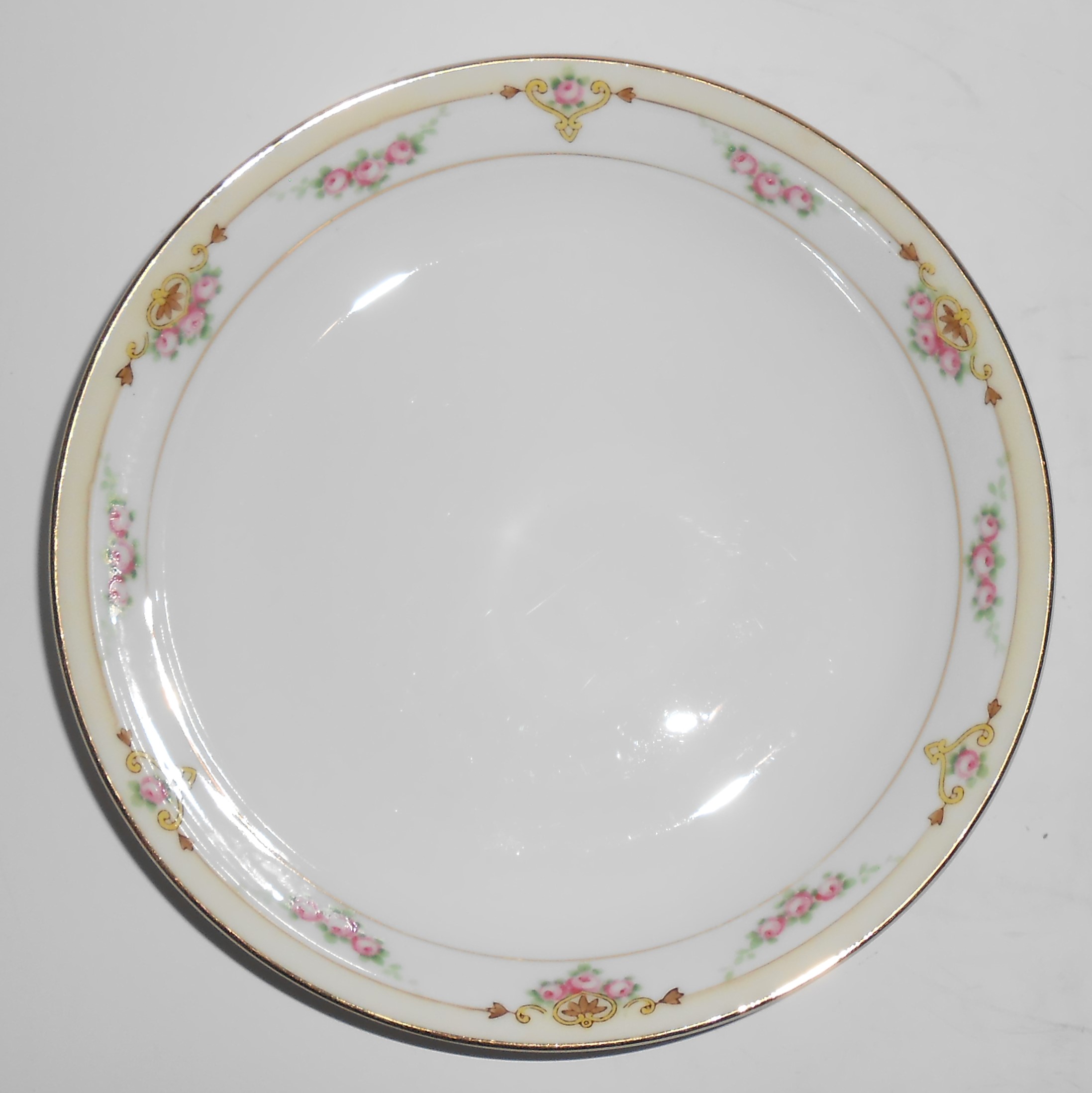 Noritake Nippon Porcelain China Floral/Gold Soup Bowl