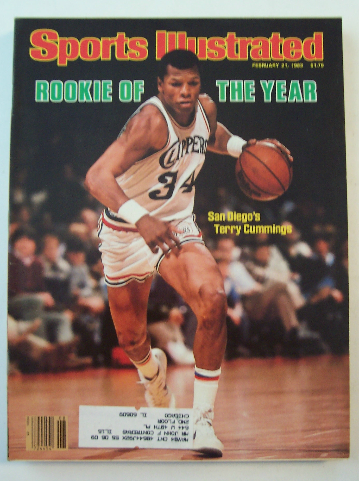 Sports Illustrated Magazine-Feb 21, 1983-Terry Cummings