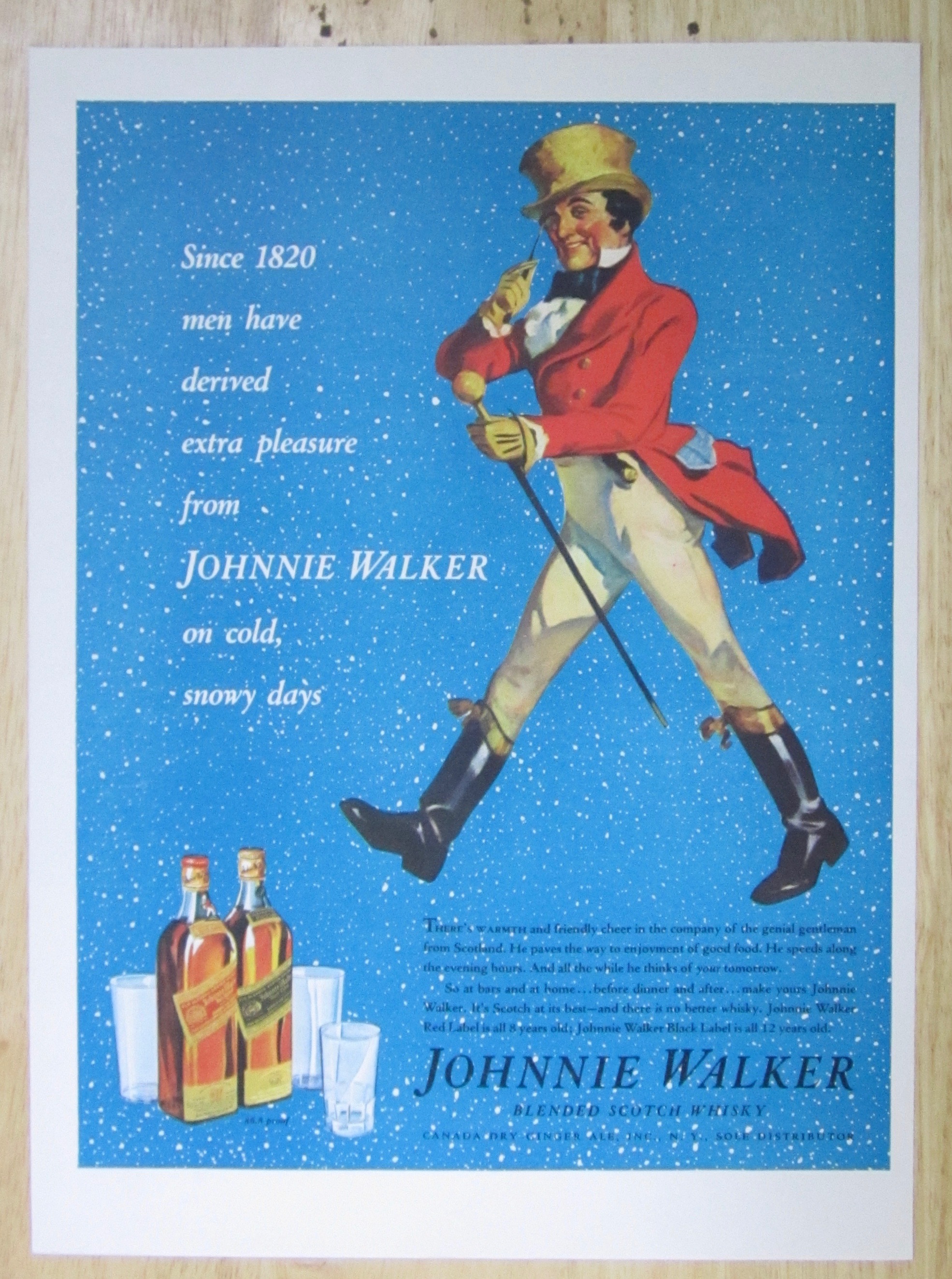 1937 Johnnie Walker Whiskey with Johnnie Walker