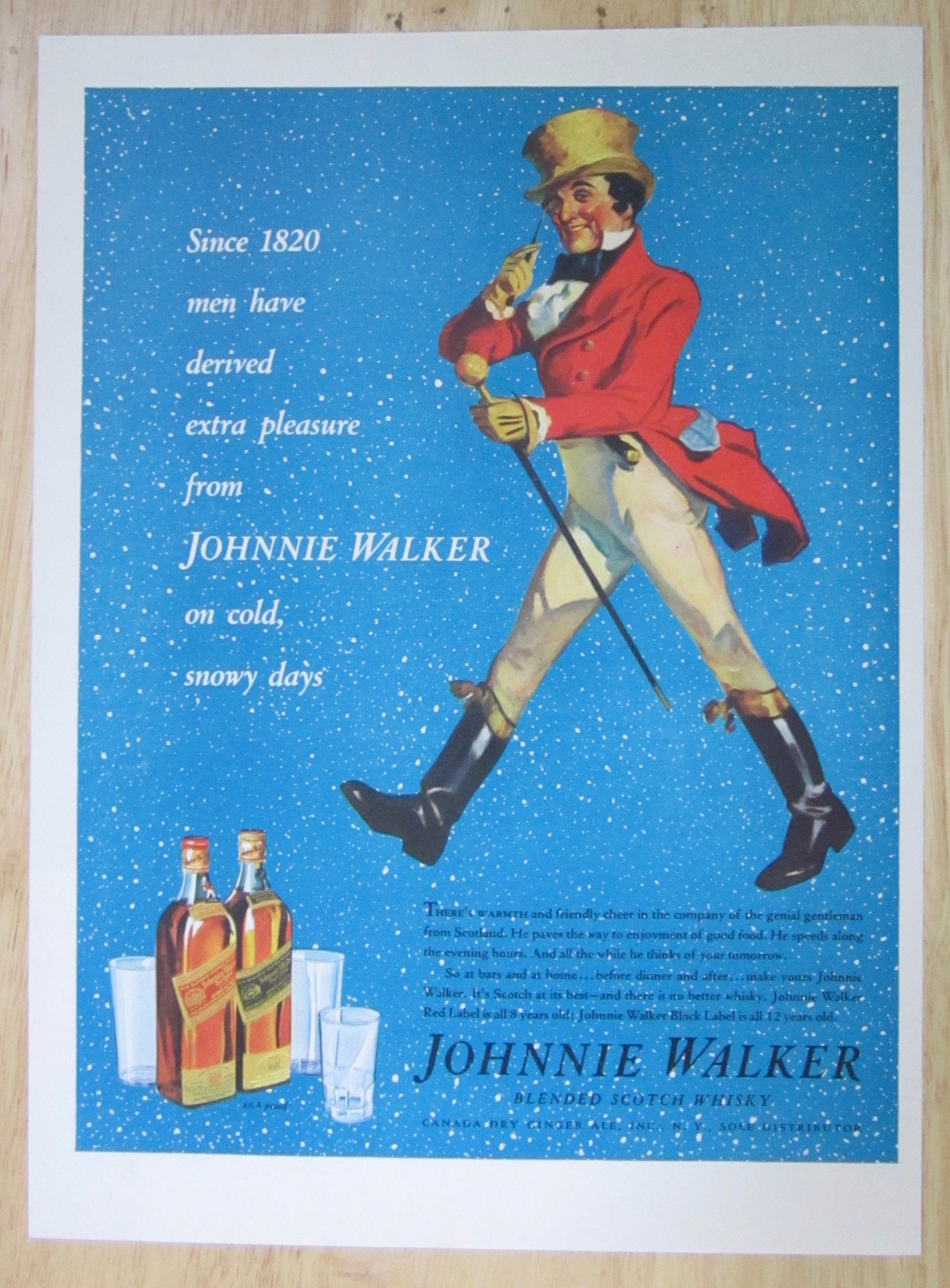 1937 Johnnie Walker Whiskey with Johnnie Walker
