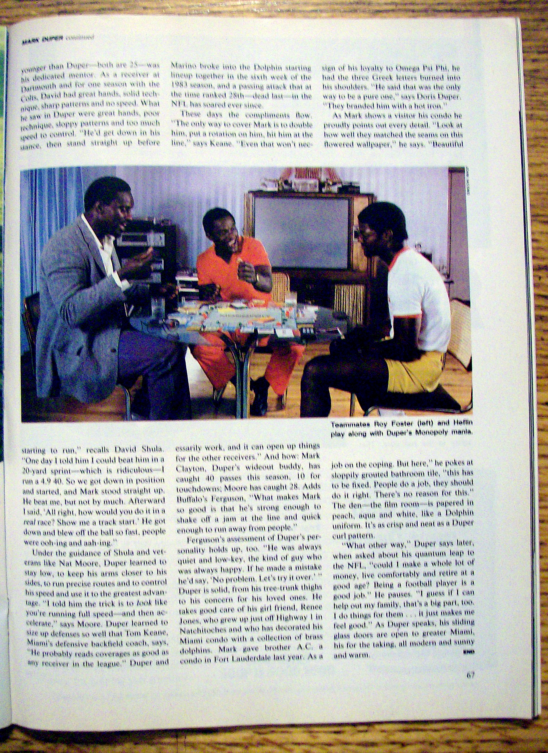 Sports Illustrated Magazine-November 19, 1984-M. Duper