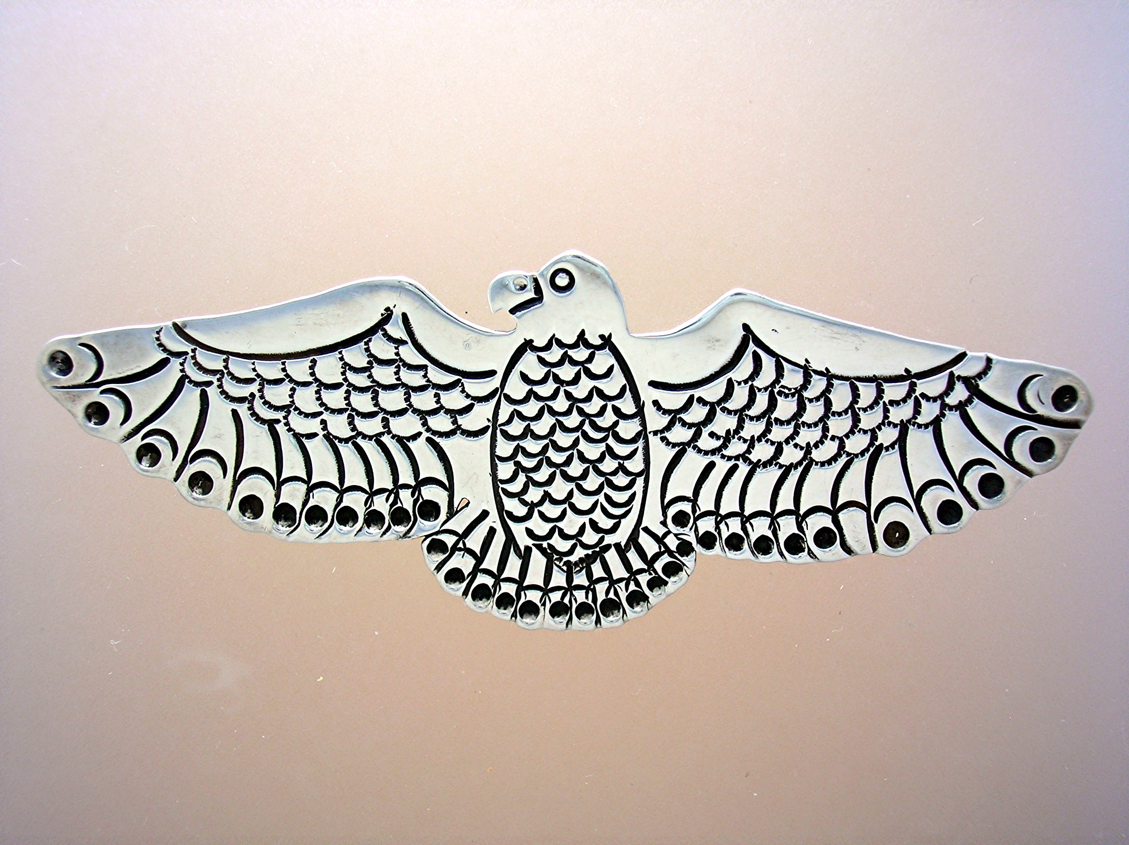 Navajo Sterling Silver Thunderbird  Signed JLG Pin