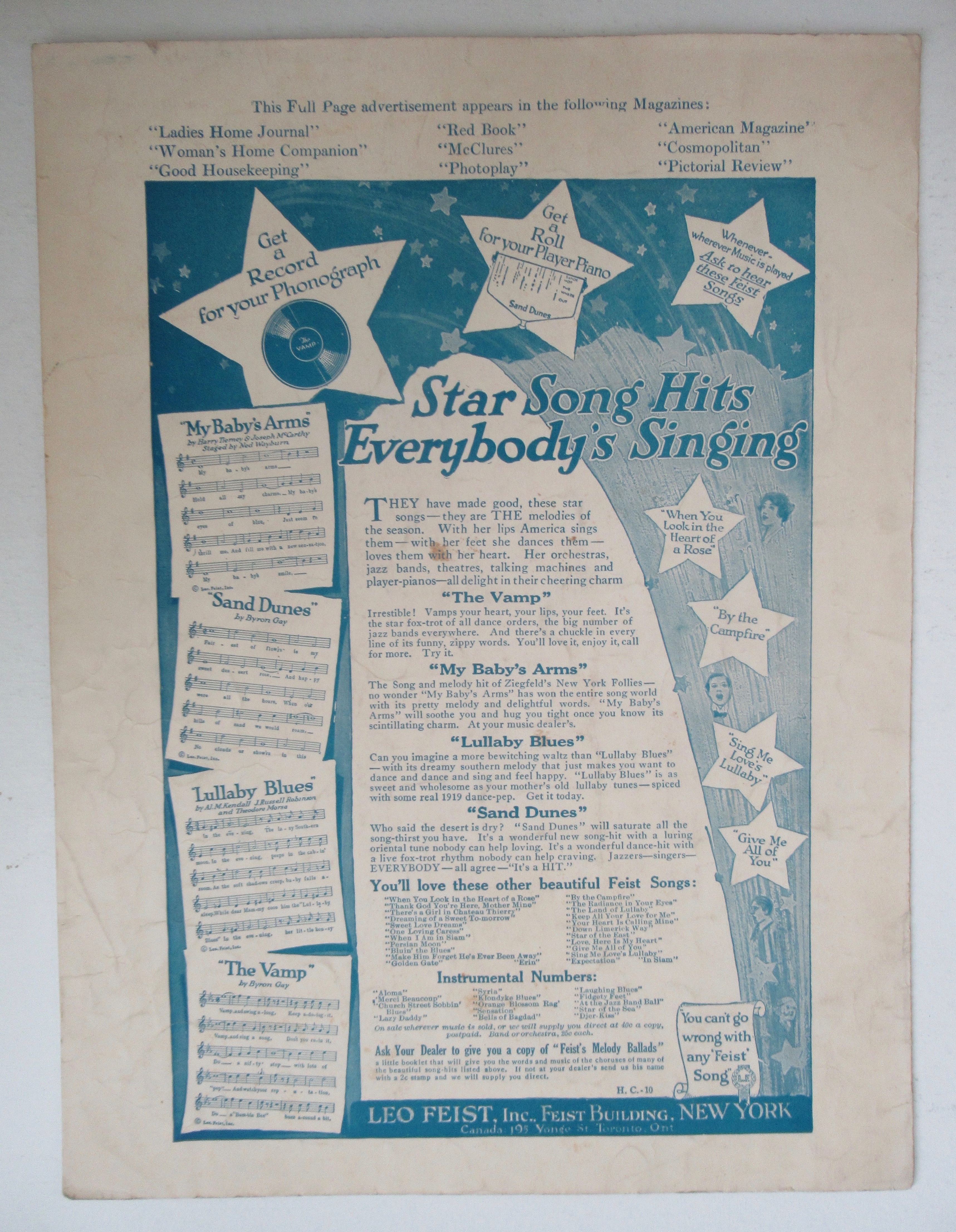 1919 Peggy Sheet Music By Williams & Moret