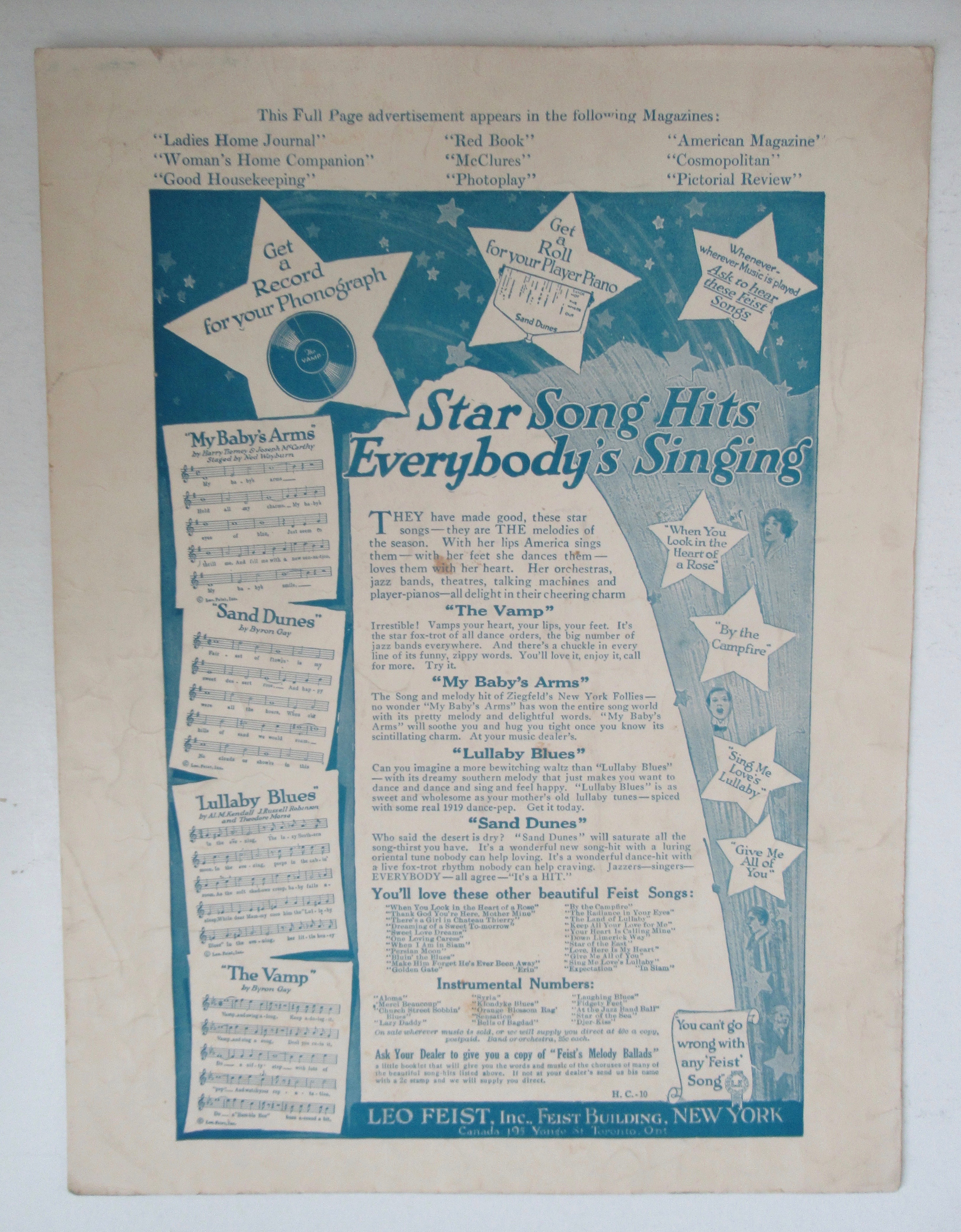 1919 Peggy Sheet Music By Williams & Moret