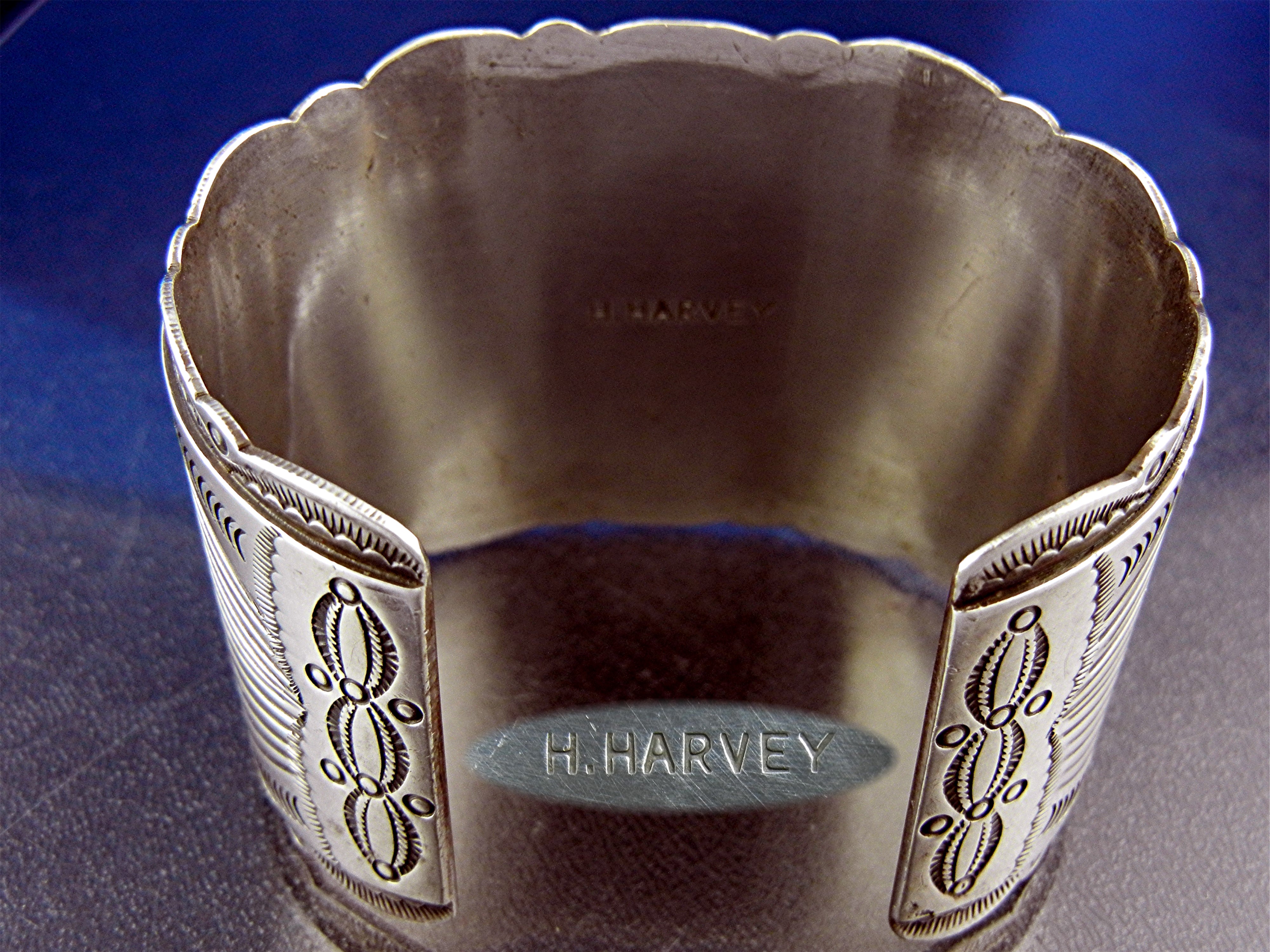 Picture Jasper Sterling Silver Cuff H. Harvey 120 Grams