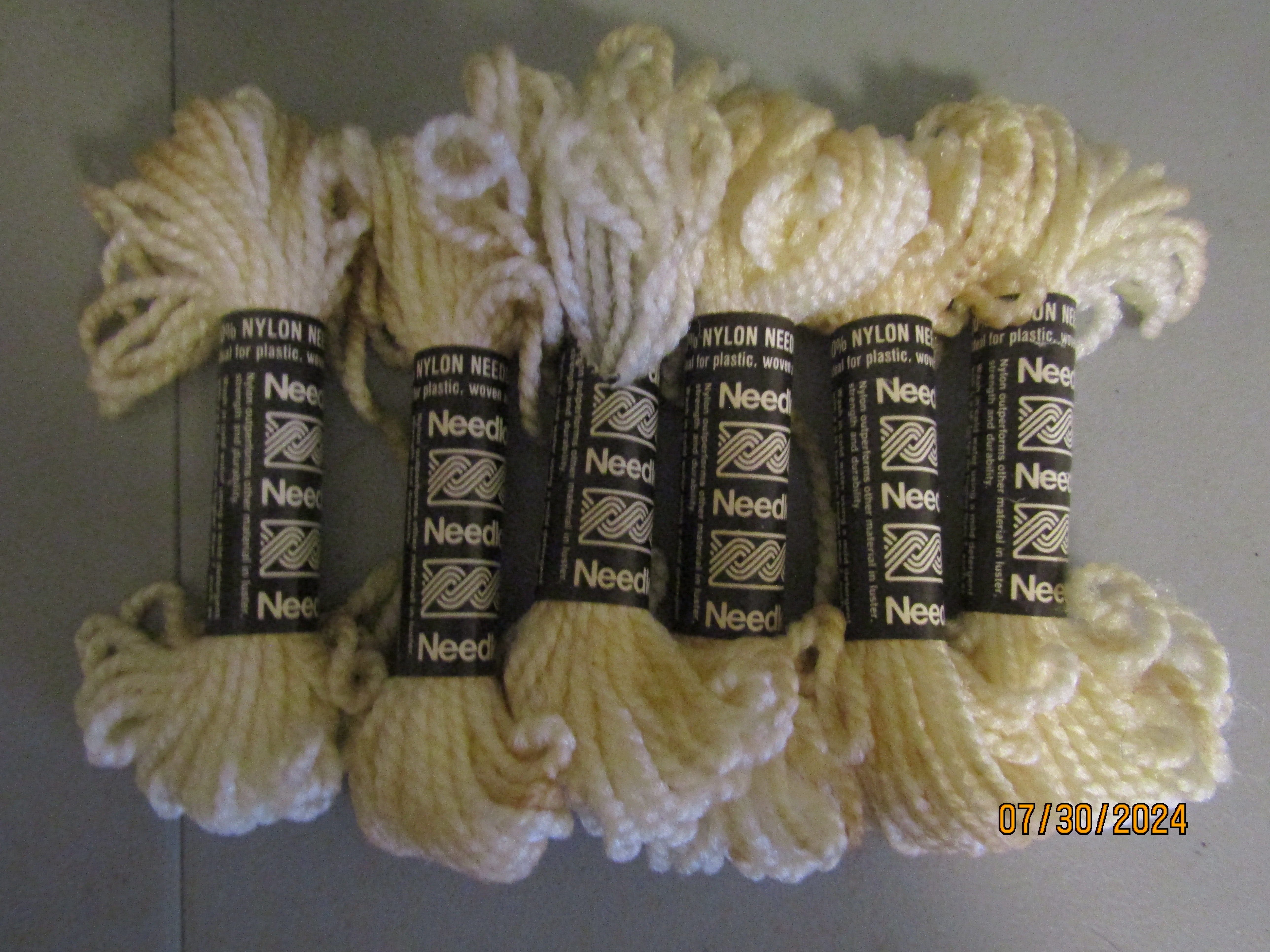 Vintage Needleloft  White Plastic Canvas Yarn