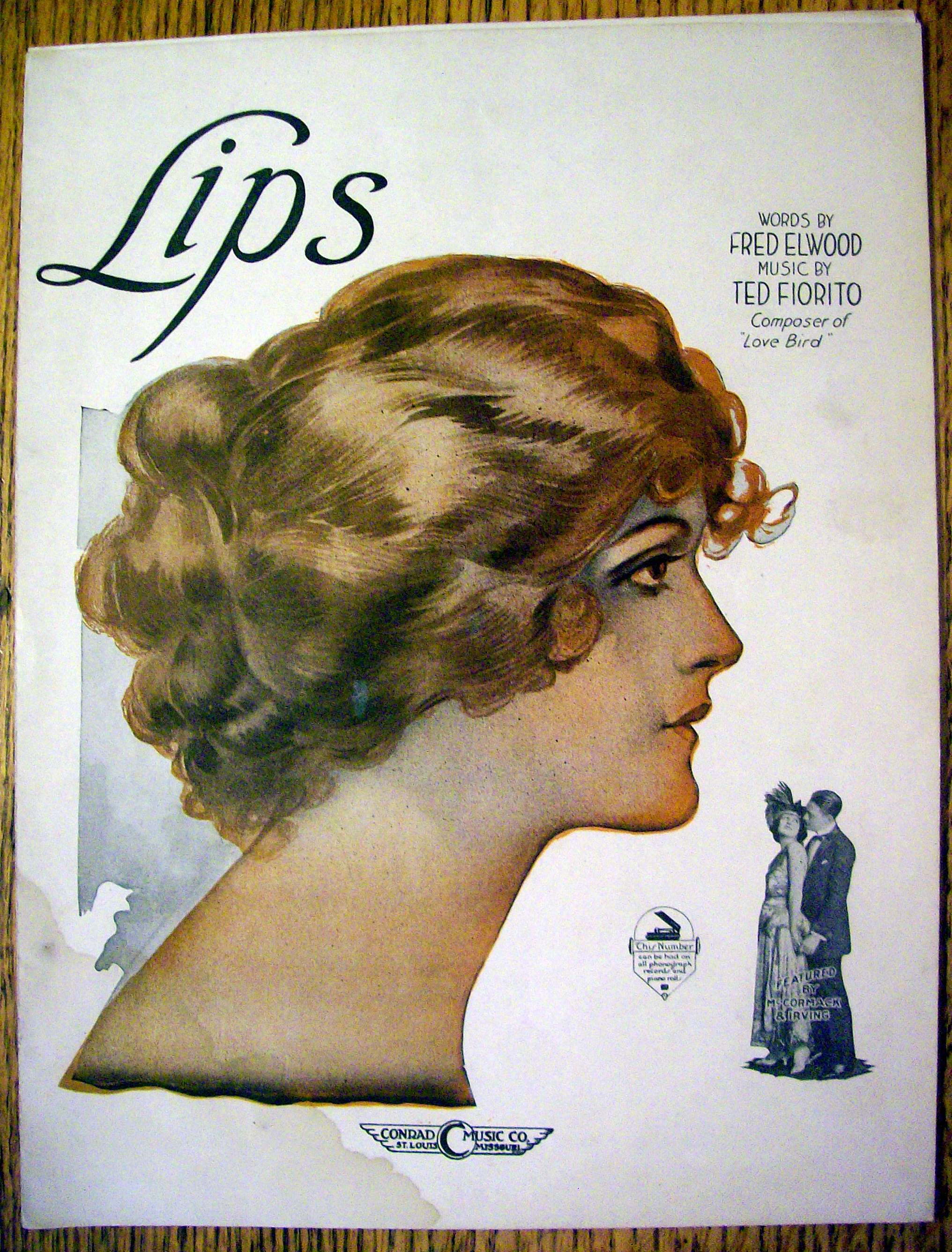 Sheet Music For 1921 Lips