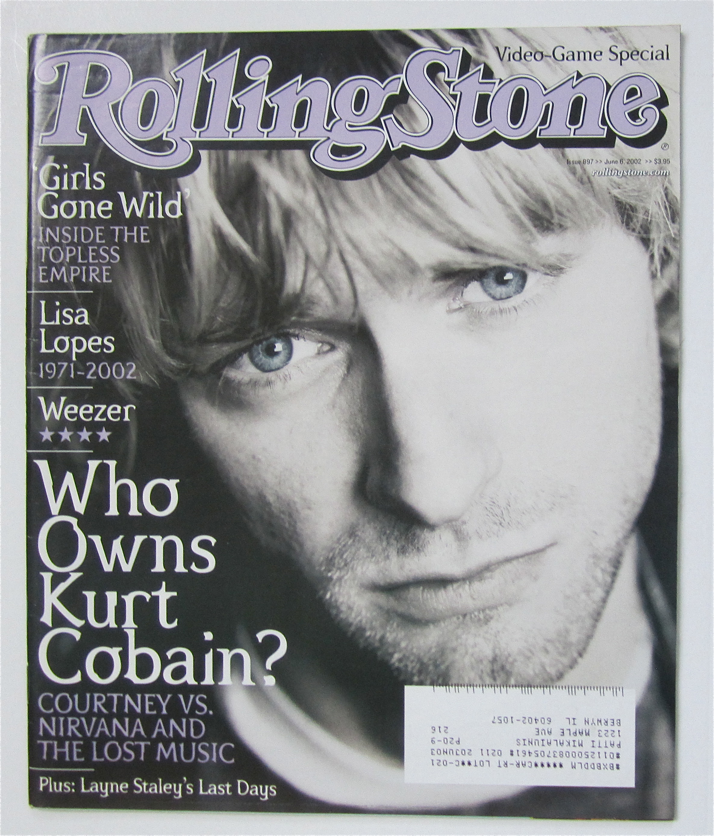 Rolling Stone Magazine June 6, 2002 Kurt Cobain
