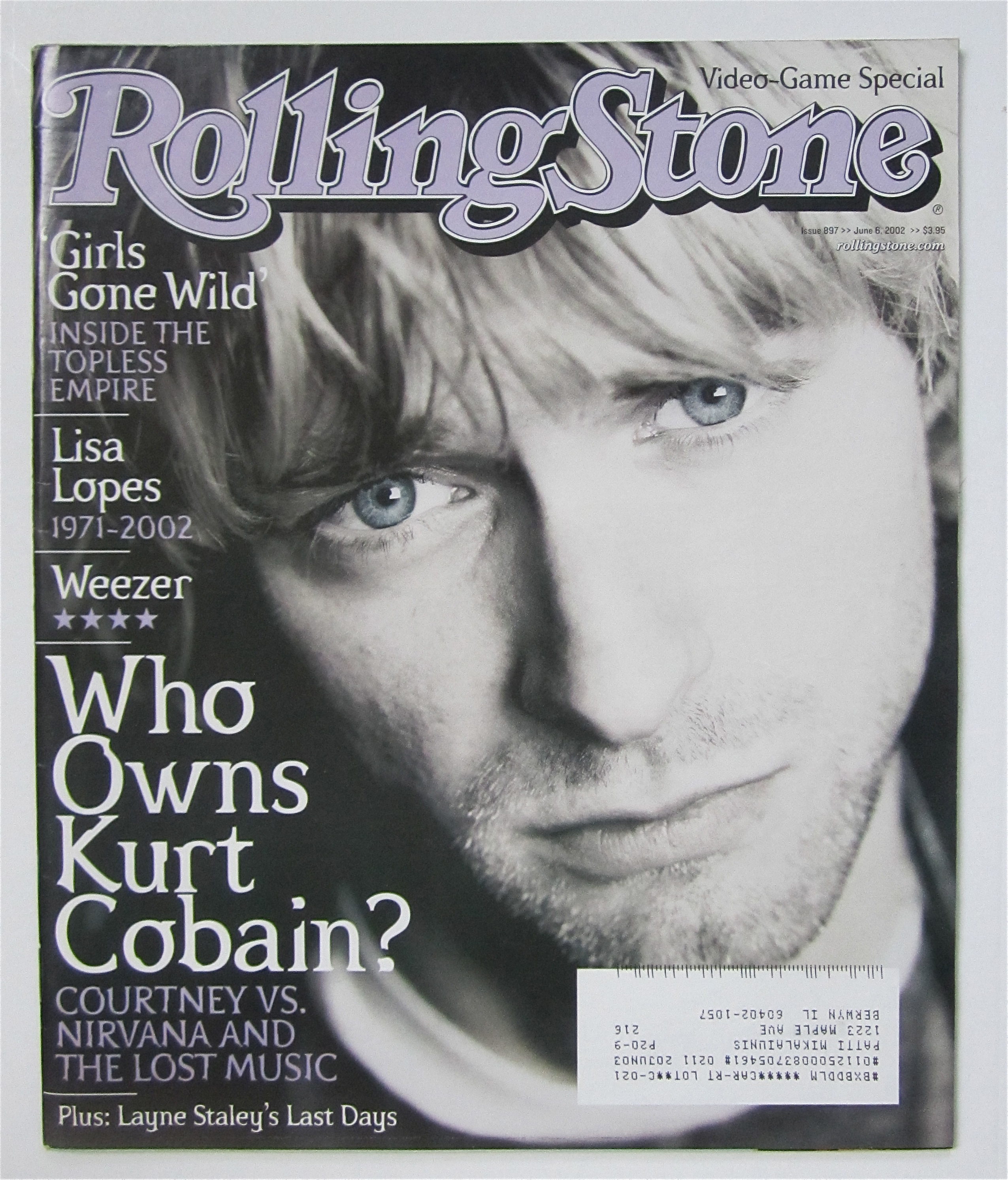 Rolling Stone Magazine June 6, 2002 Kurt Cobain