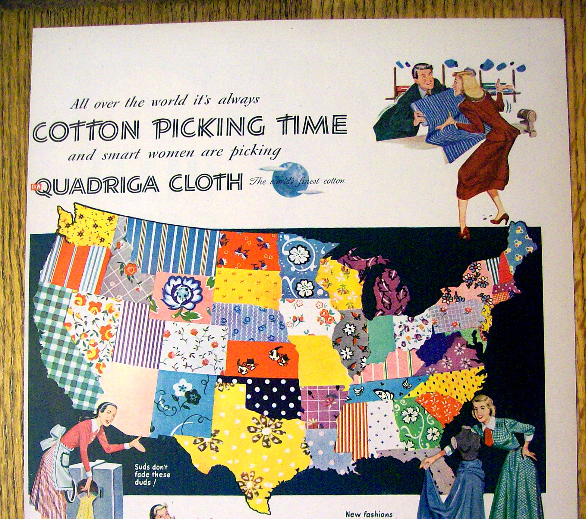 1948 Quadriga Cloth with Many Different Kinds Of Cloth