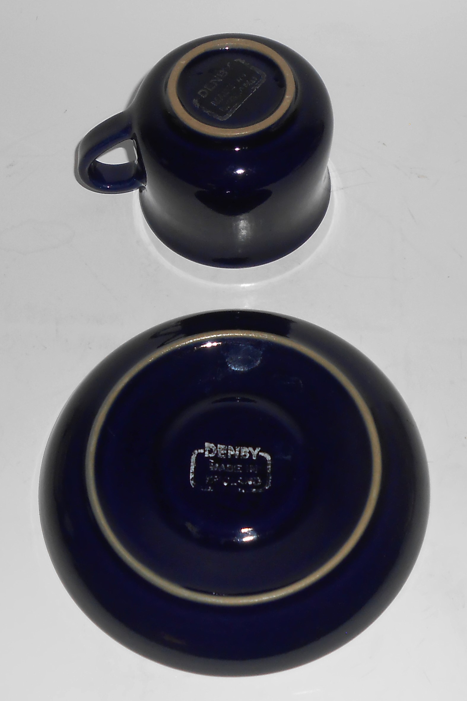 Denby Pottery Stoneware Potpourri Blue Cup & Saucer Set