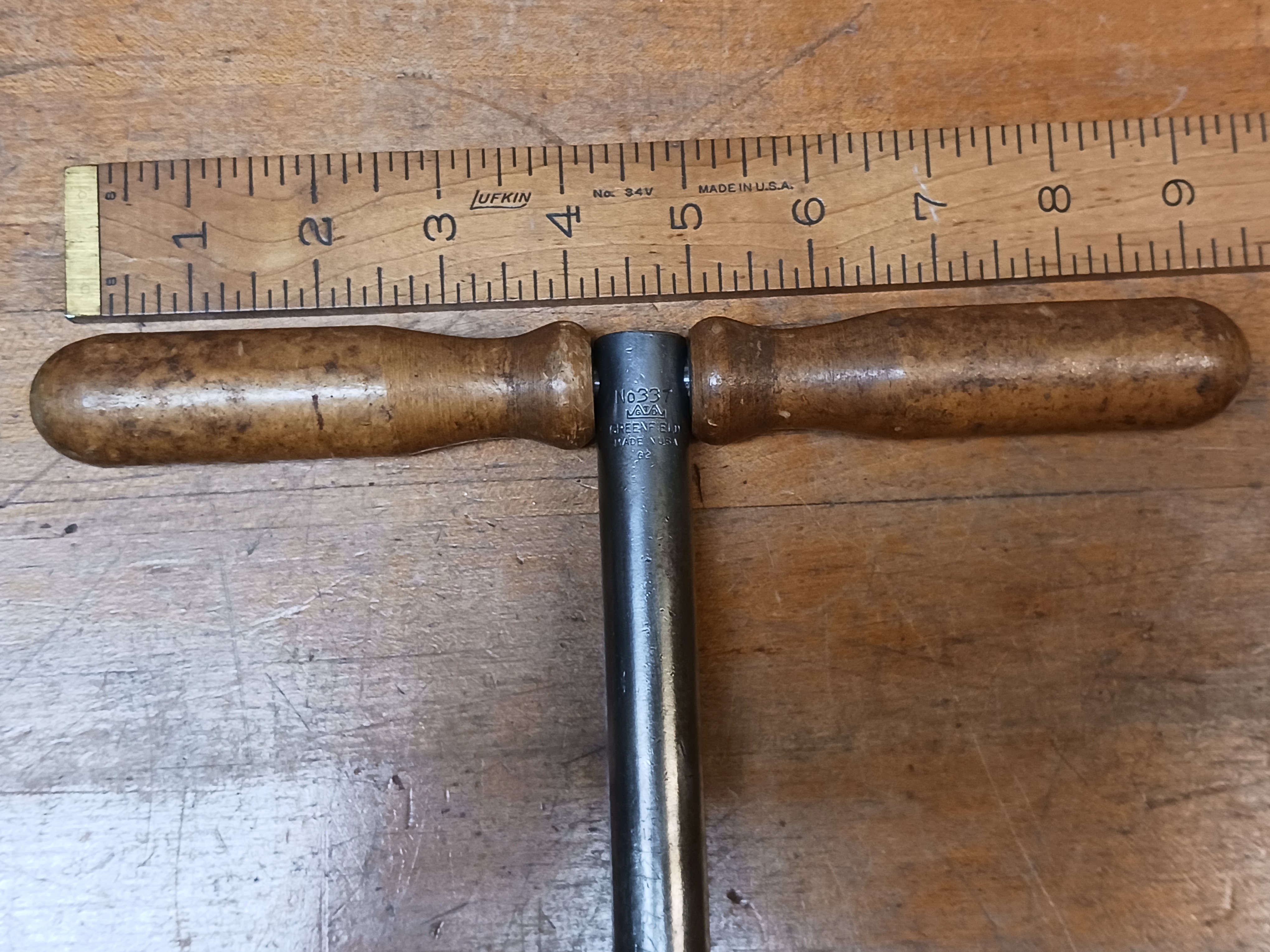 Greenfield Long T Handle tap wrench No. 337