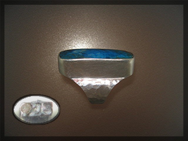 Peruvian Blue Opal Sterling Silver Ring By Starborn
