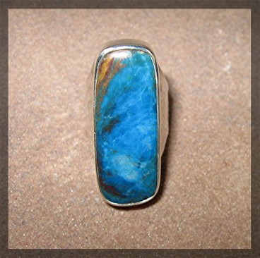 Peruvian Blue Opal Sterling Silver Ring By Starborn