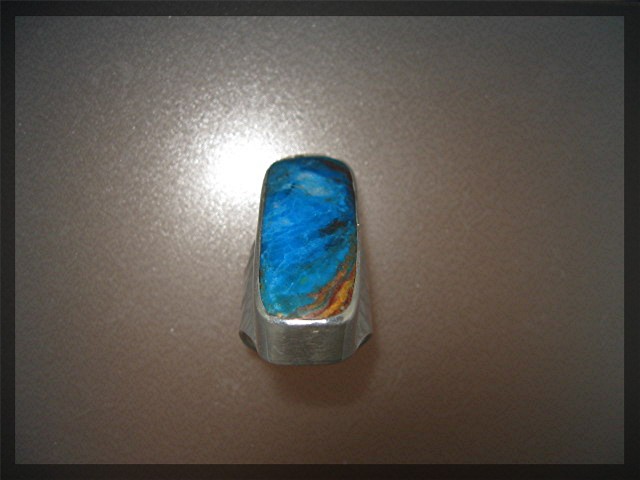 Peruvian Blue Opal Sterling Silver Ring By Starborn