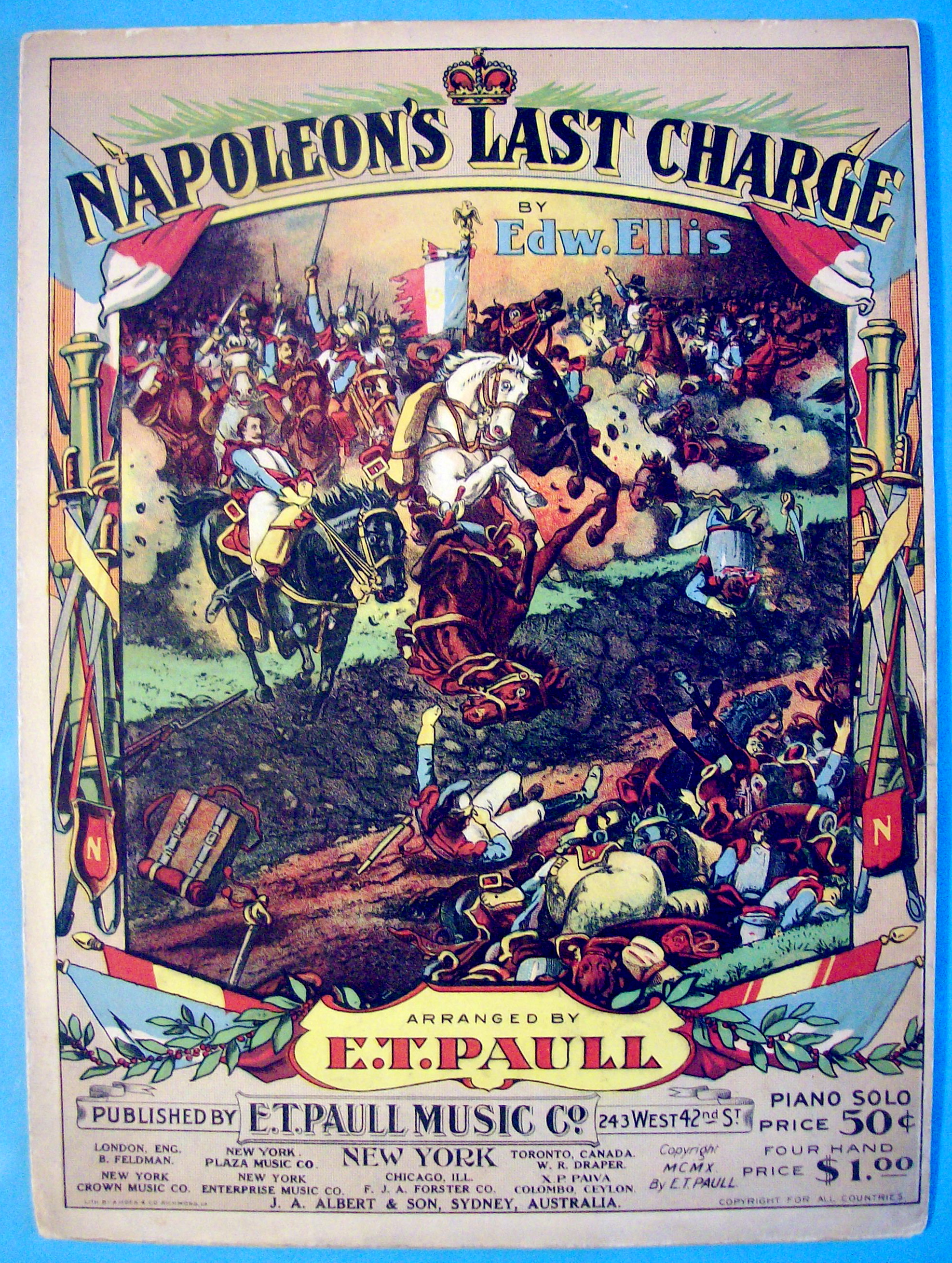 E.T. Paull 1910 Napoleon's Last Charge Sheet Music