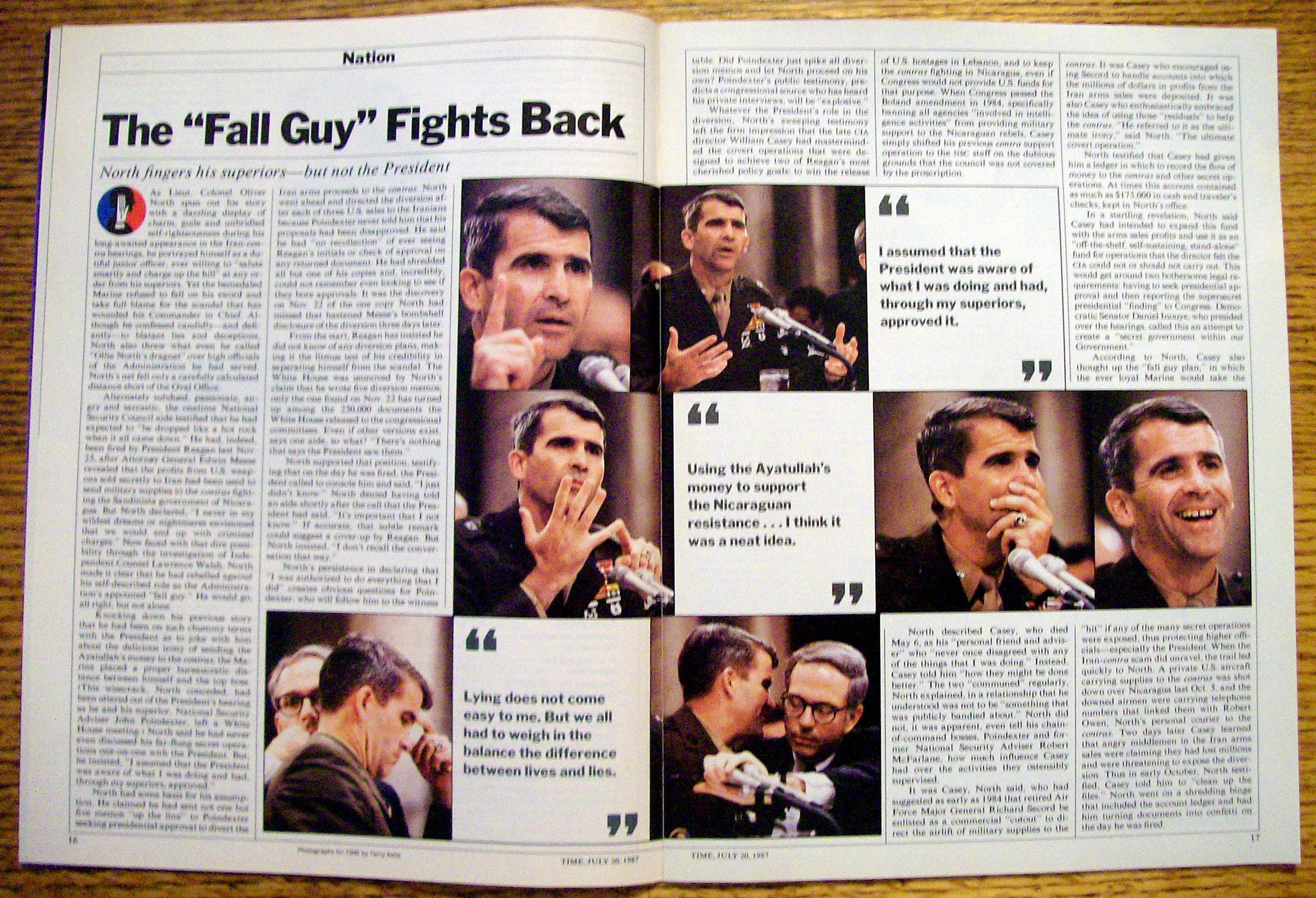 Time Magazine-July 20, 1987-Oliver North