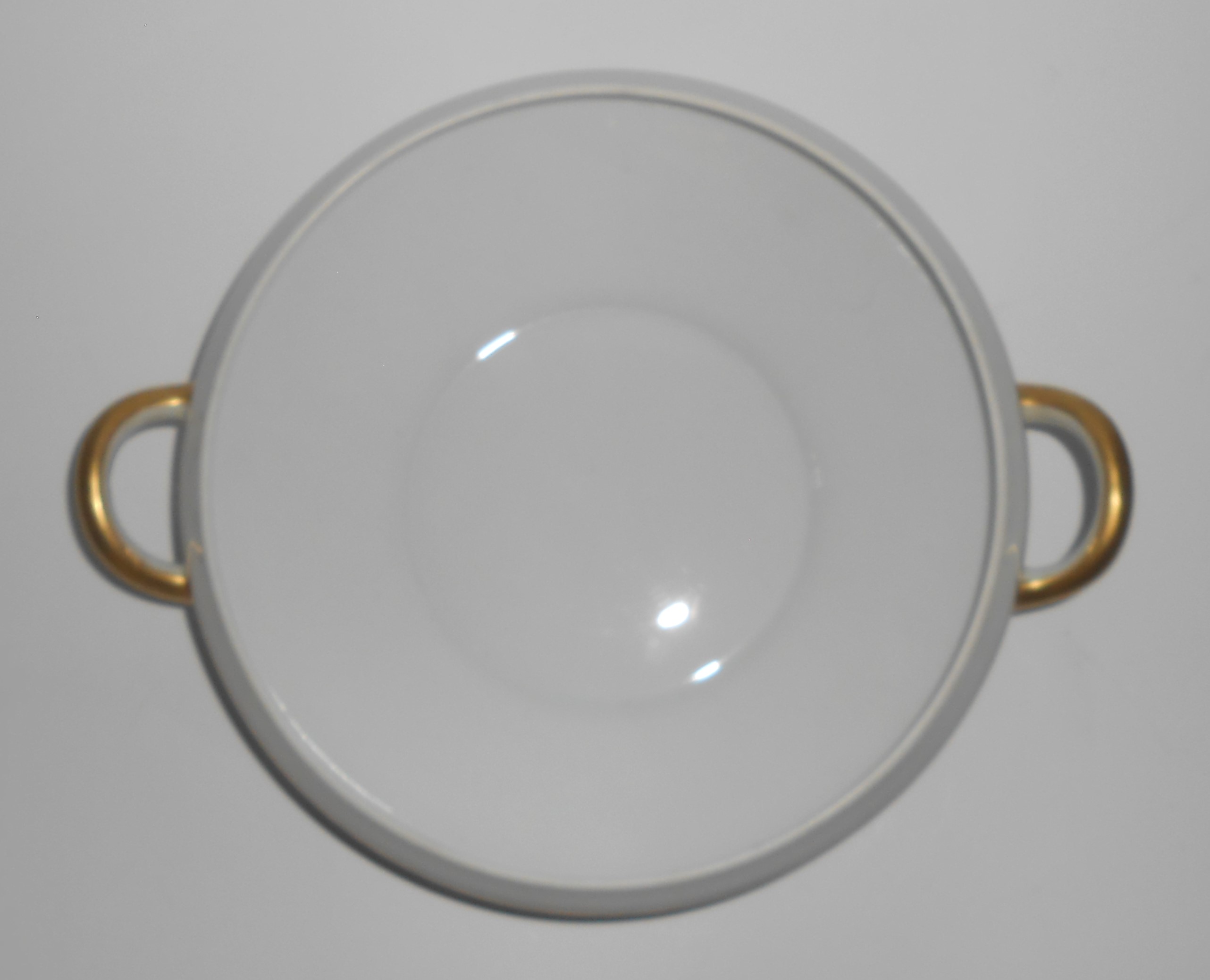 Eamag Porcelain China Bavaria EAM16 Yellow Band Pink Ro