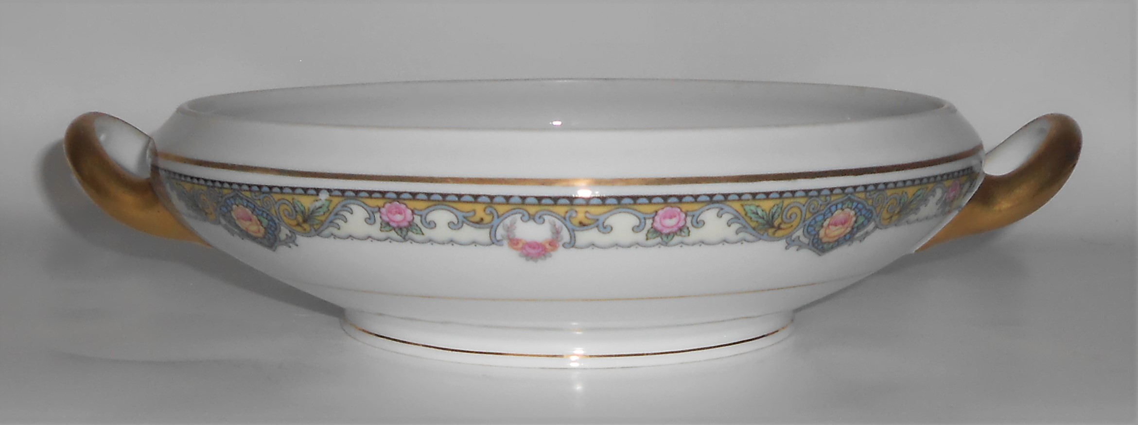 Eamag Porcelain China Bavaria EAM16 Yellow Band Pink Ro