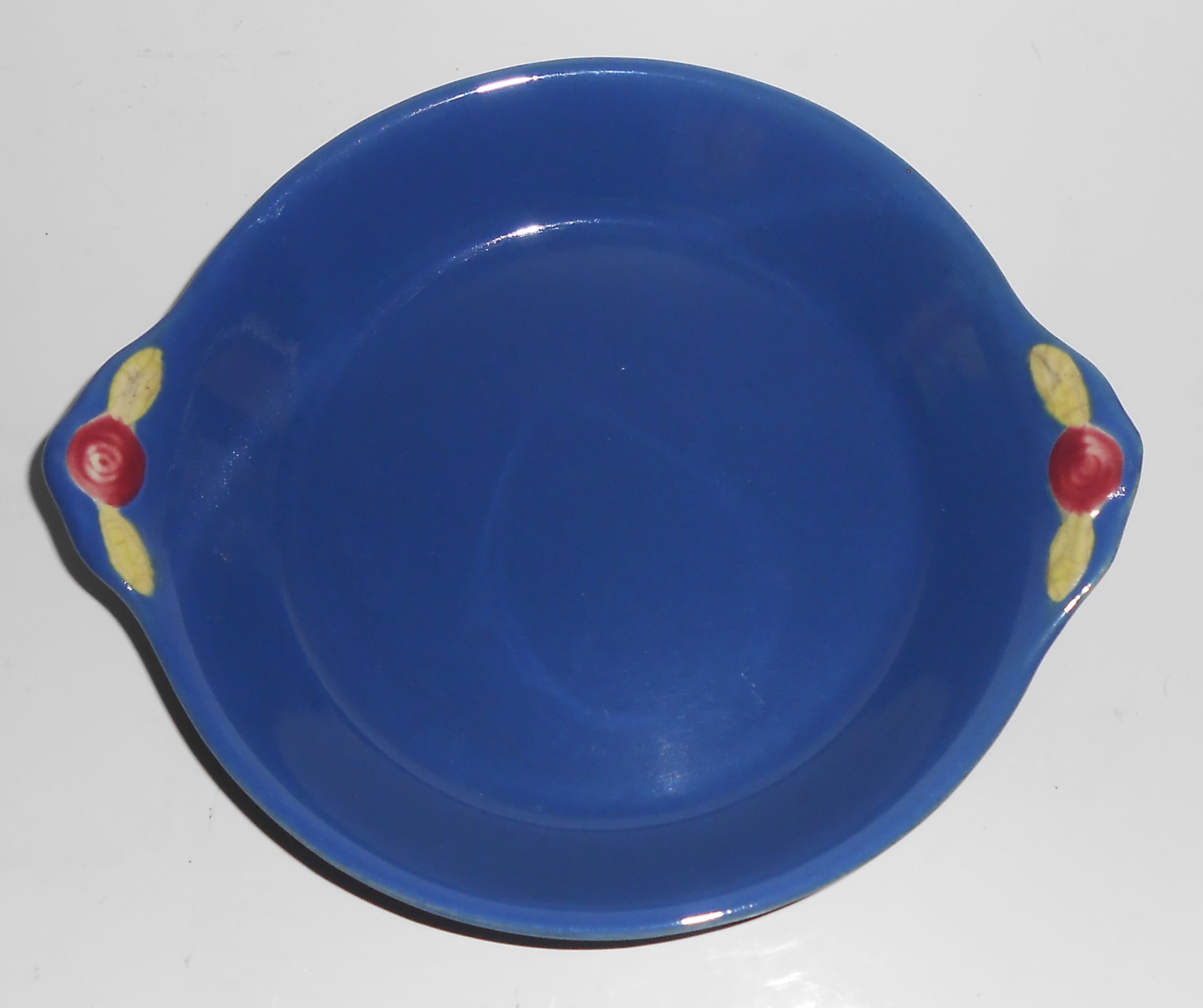 Coors Pottery Rosebud Blue Shirred Egg Bowl MINT #2