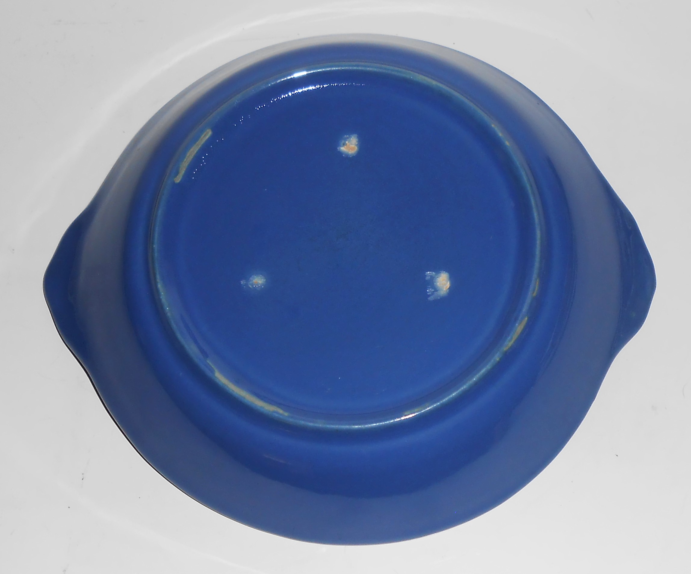 Coors Pottery Rosebud Blue Shirred Egg Bowl MINT #2