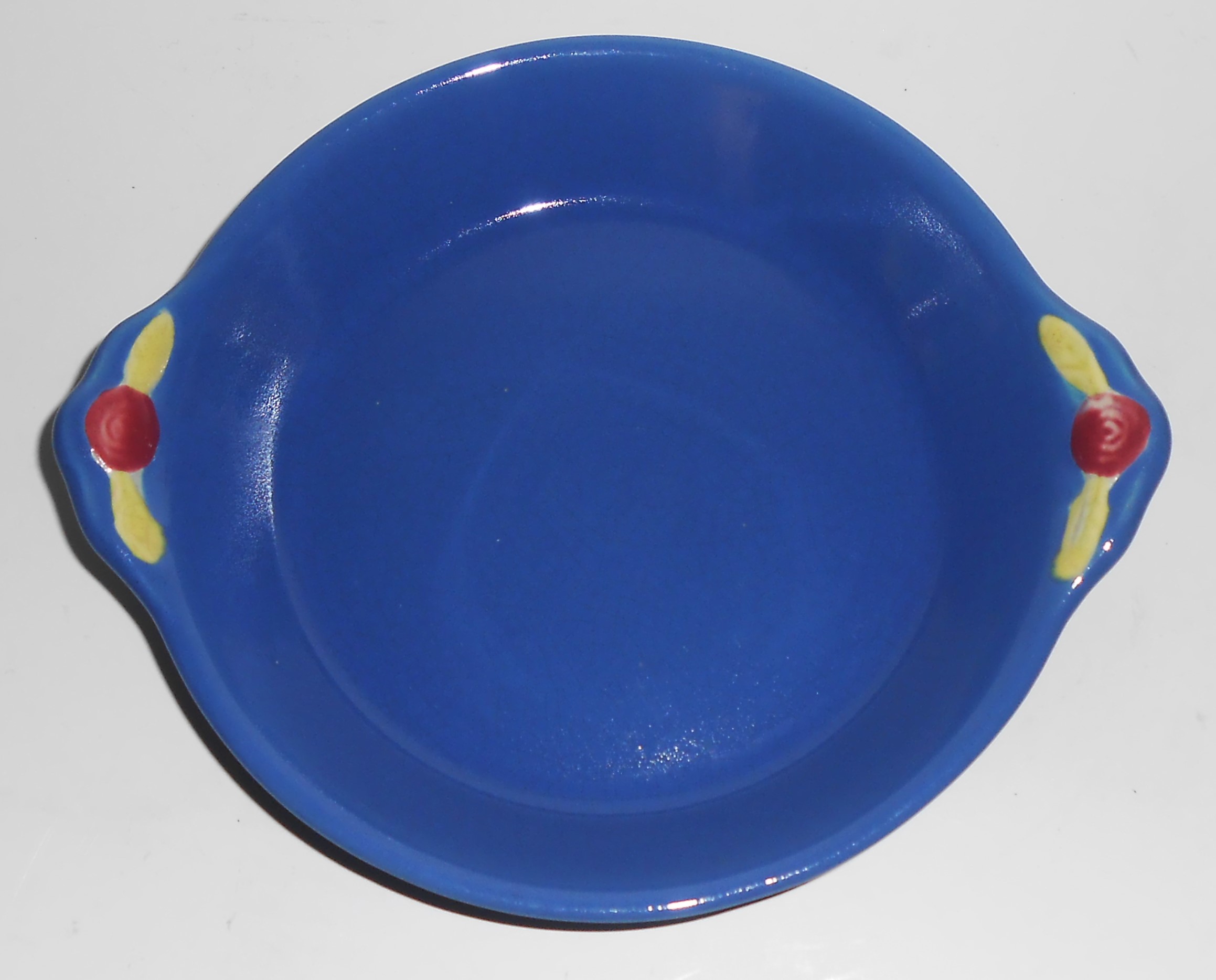 Coors Pottery Rosebud Blue Shirred Egg Bowl MINT