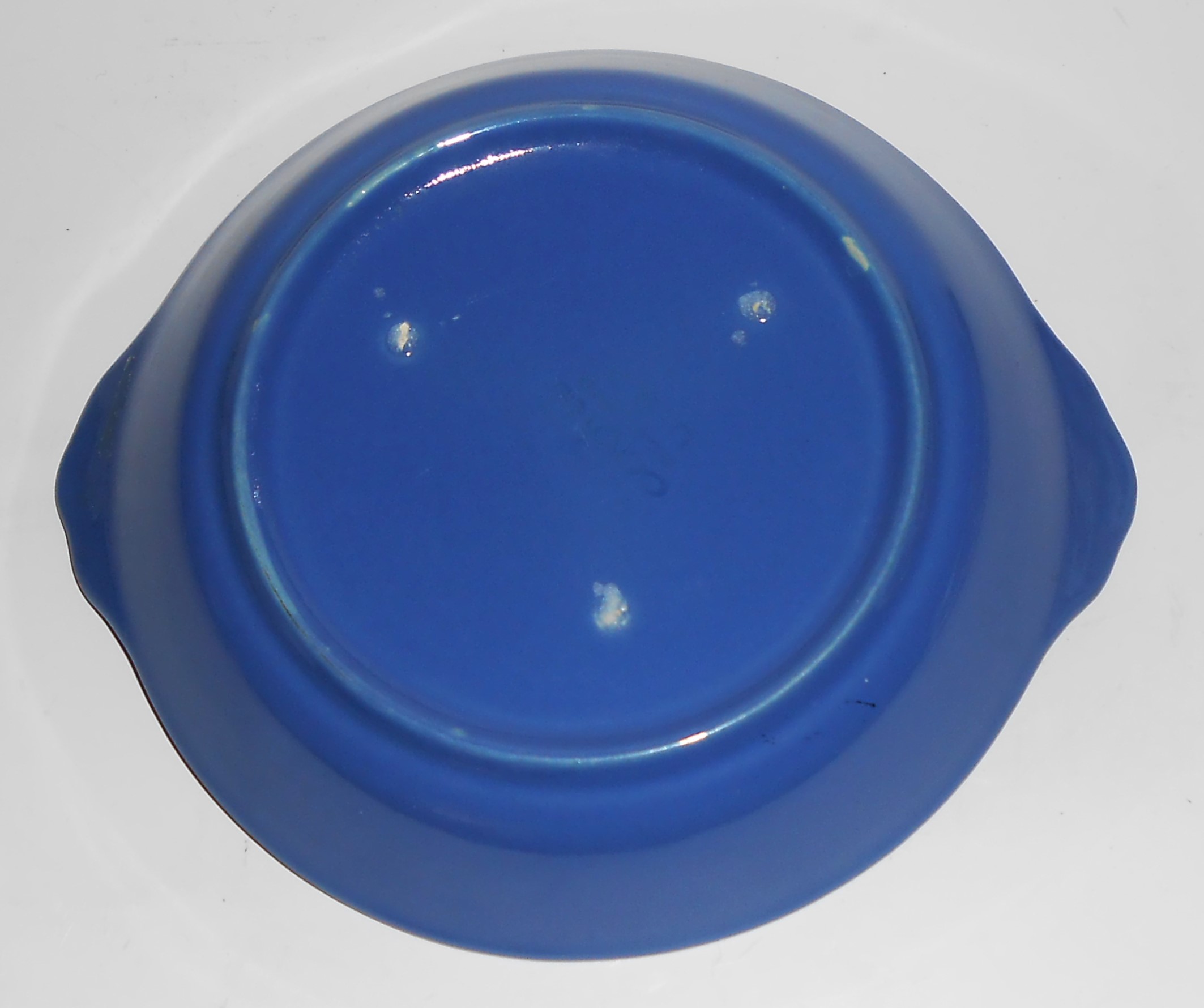 Coors Pottery Rosebud Blue Shirred Egg Bowl MINT