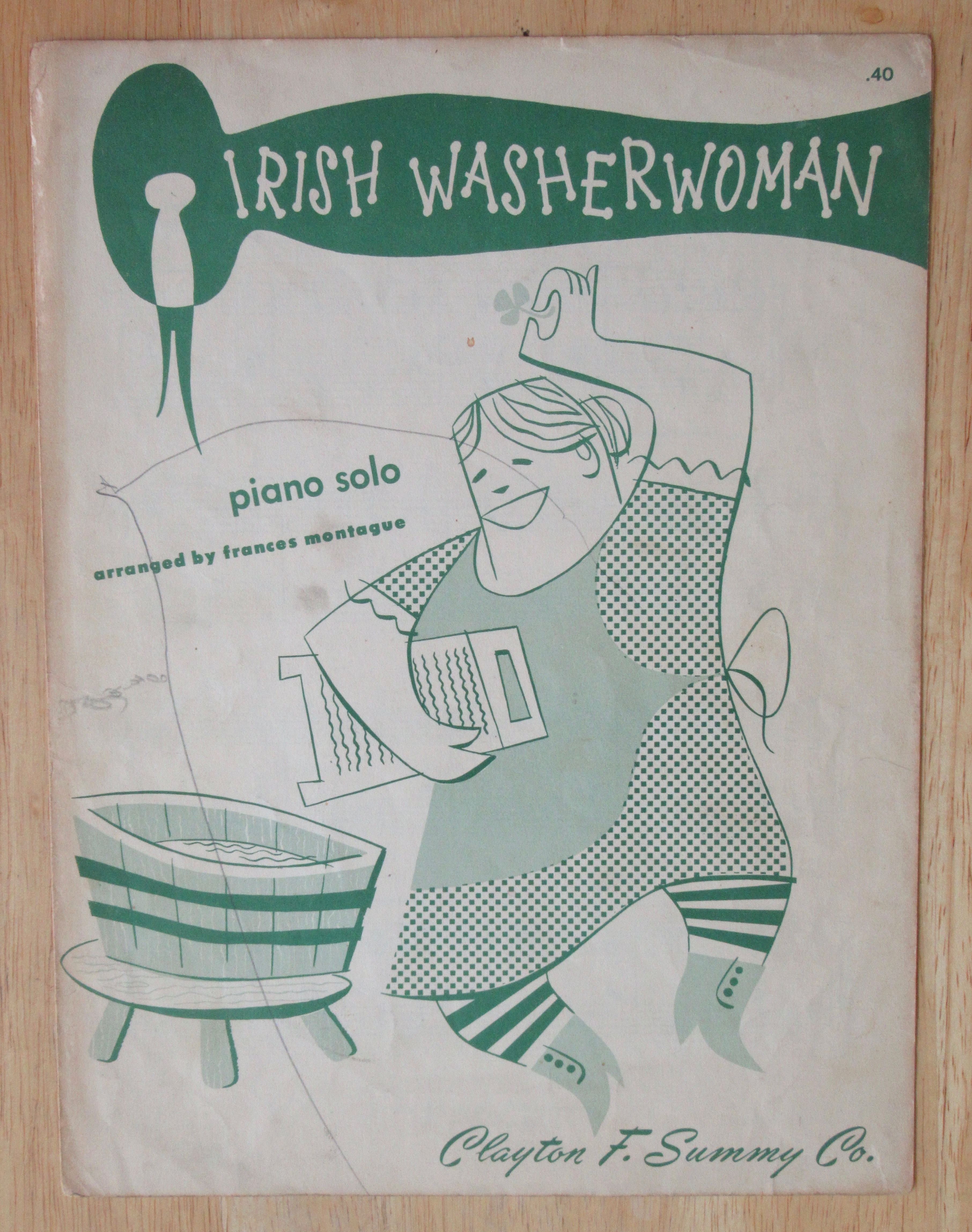 1949 Irish Washerwoman Sheet Music