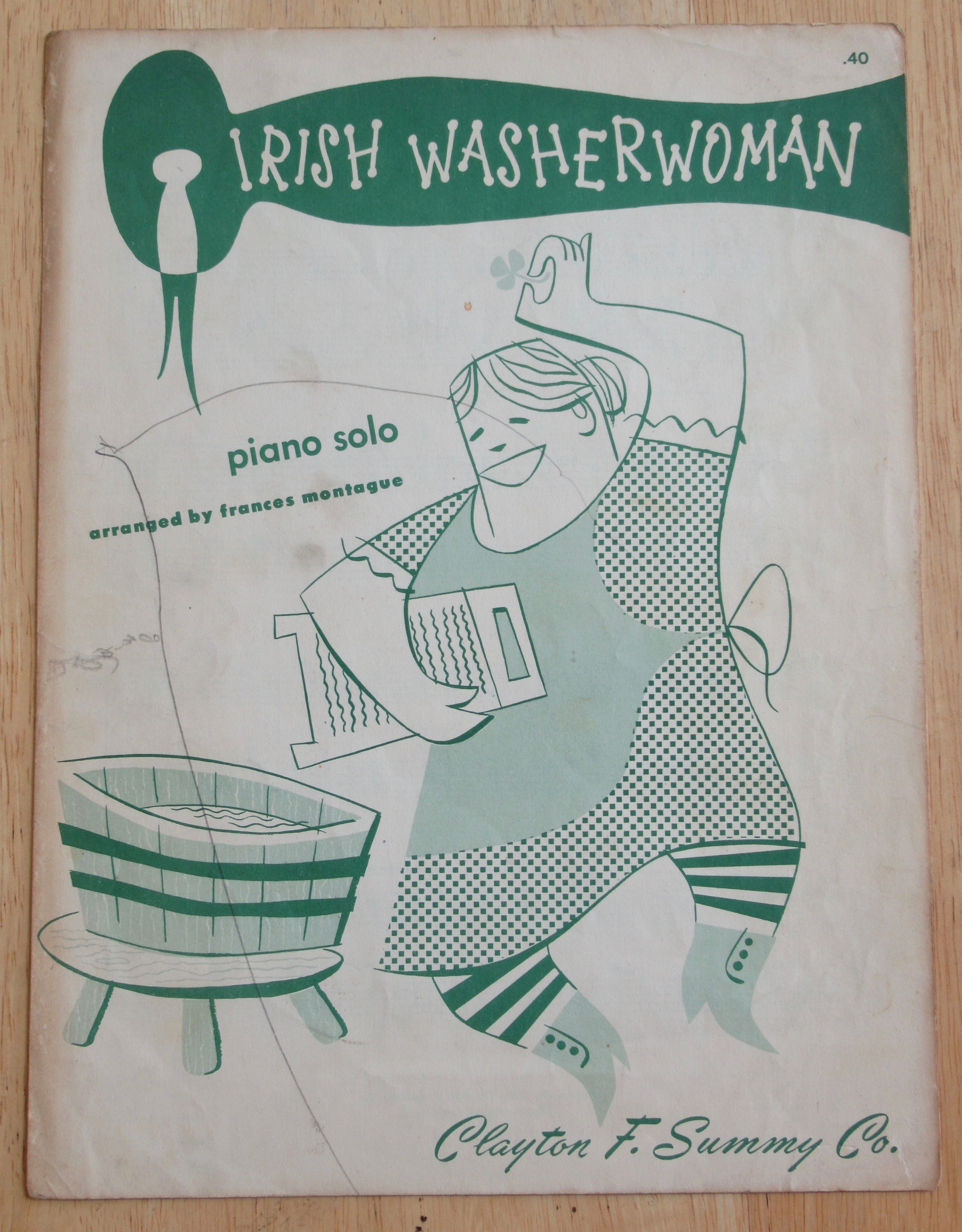 1949 Irish Washerwoman Sheet Music